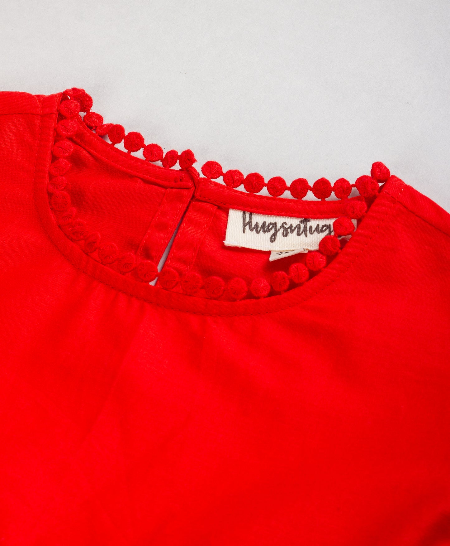 RED SCHIFFLI CO-ORD SET