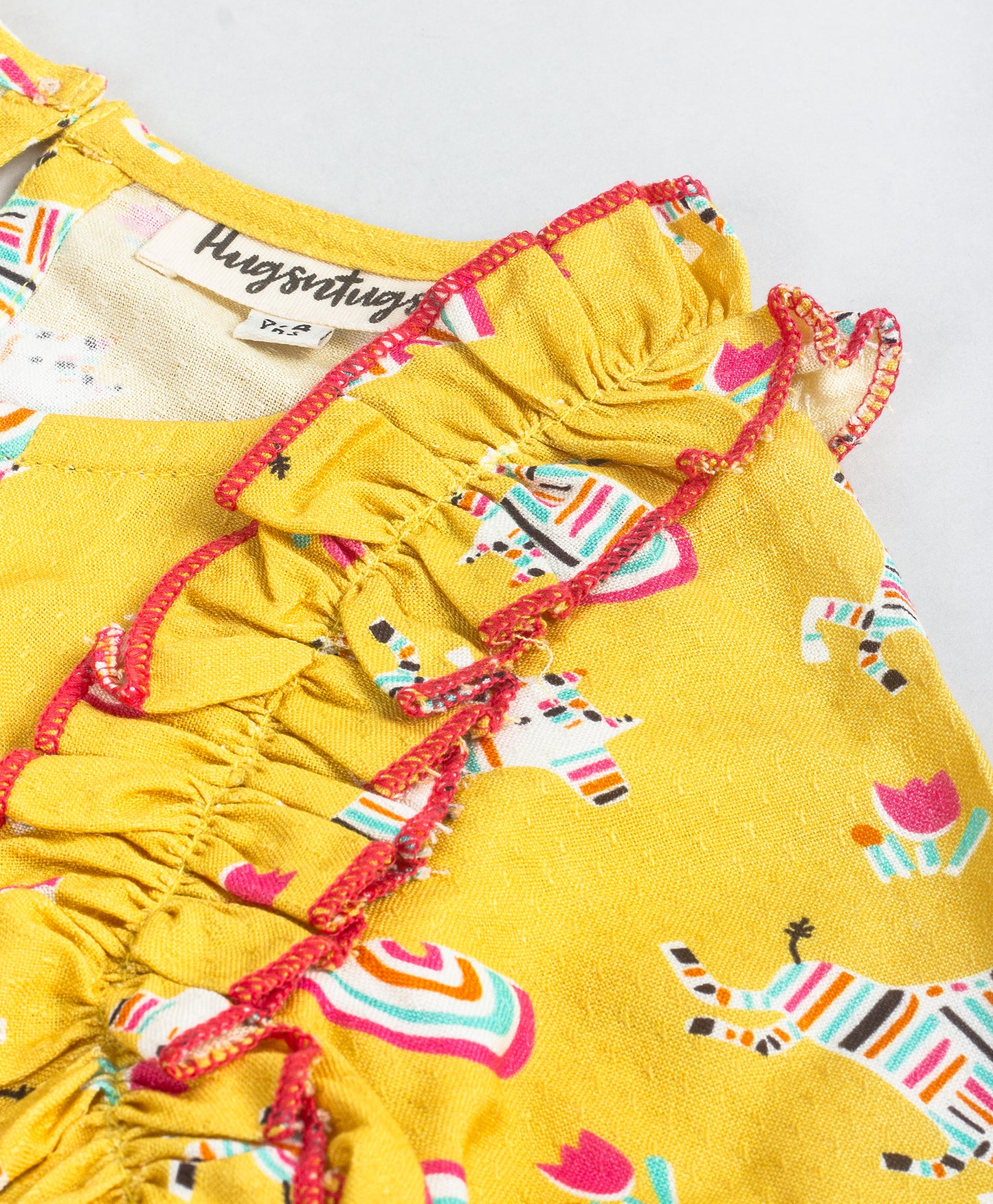 ALL OVER UNICORN PRINT YELLOW TOP