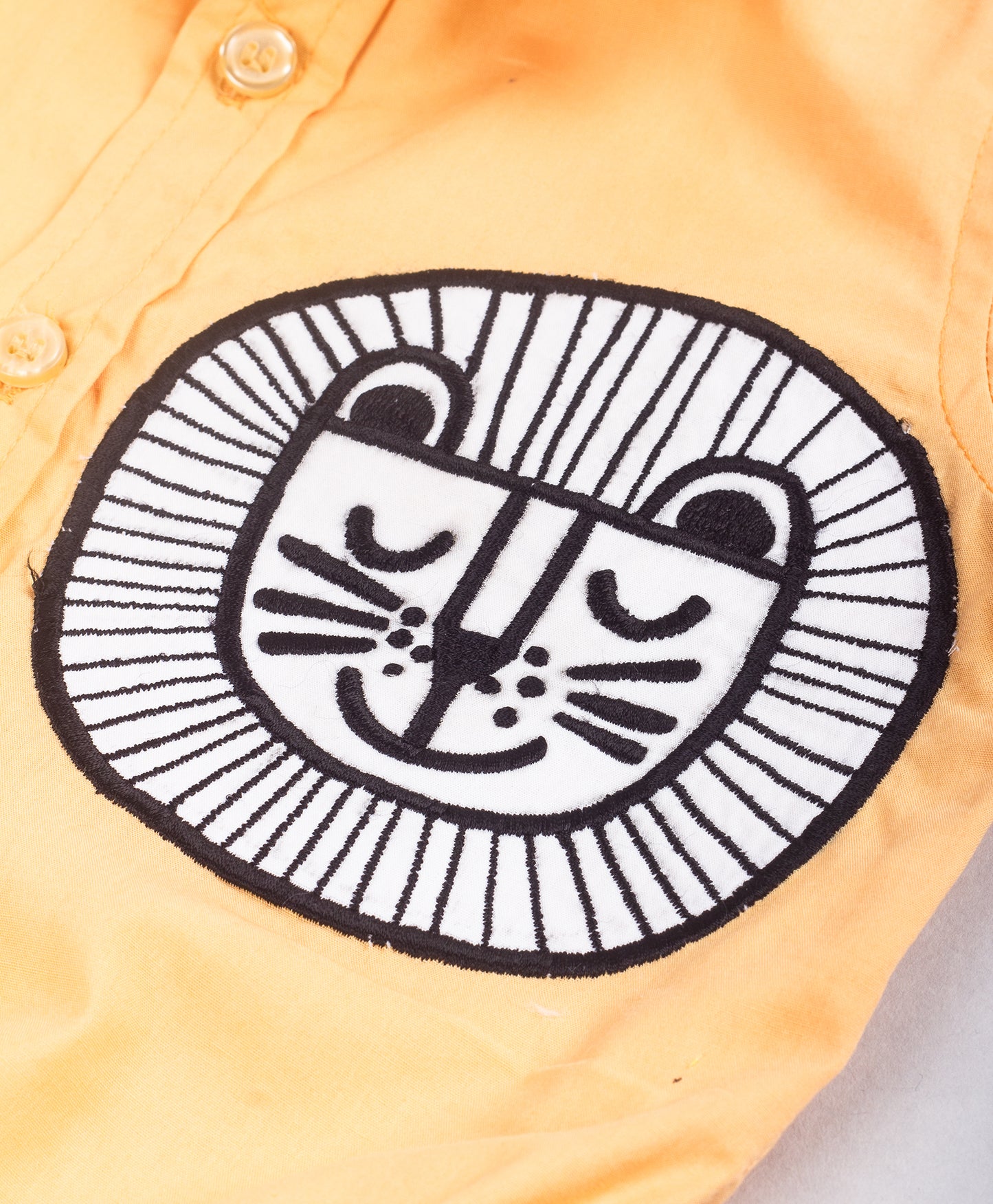 SHIRT ONESIE WITH LION EMBROIDERY PATCHWORK