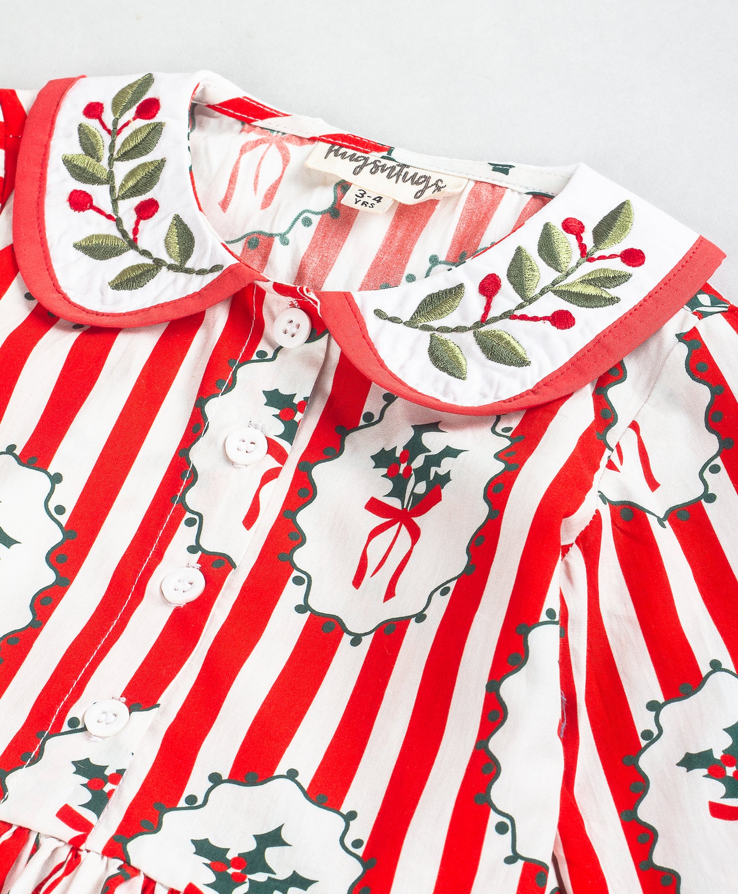 MISTLETOE PRINT CHRISTMAS DRESS