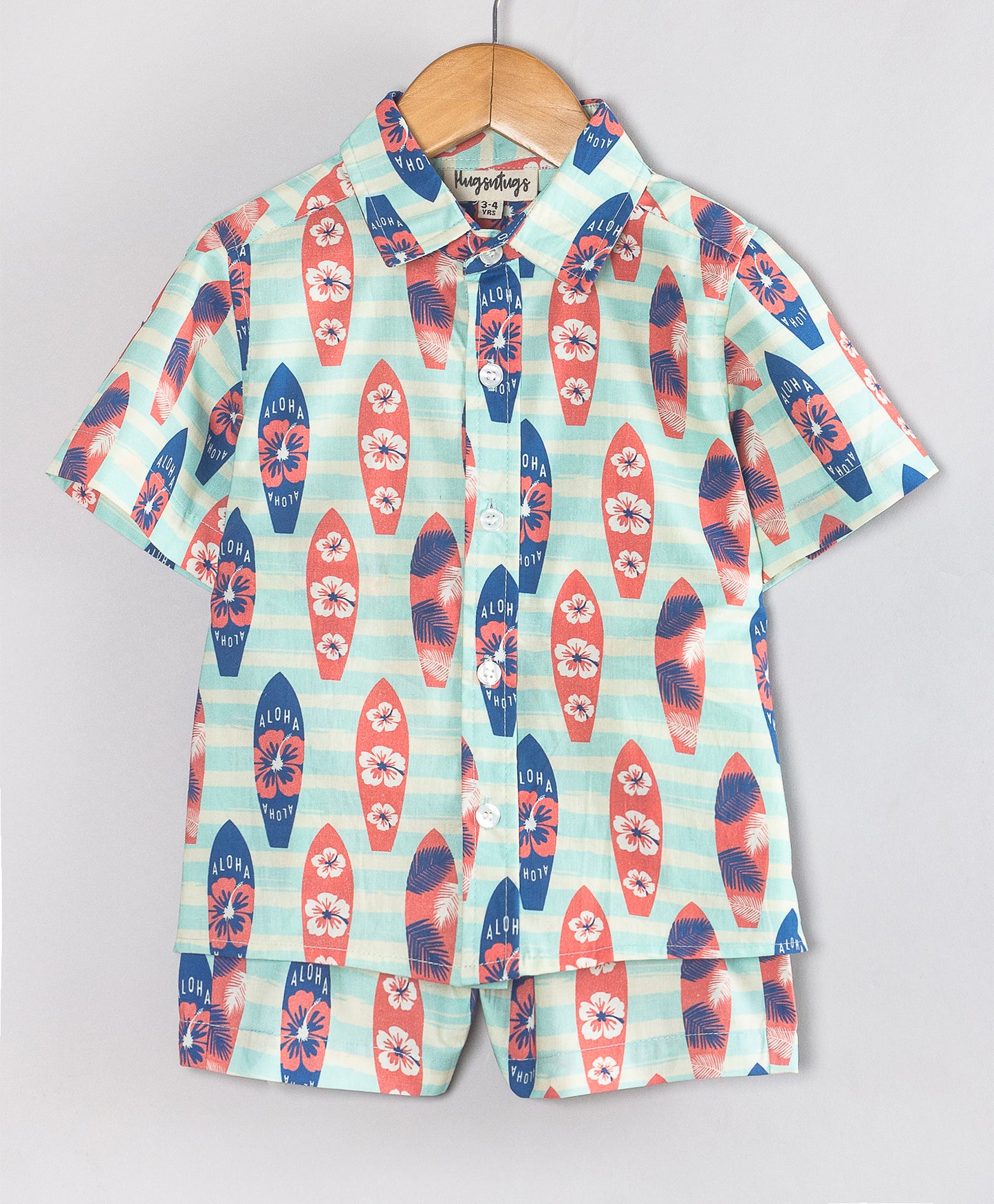 SURFBOARD PRINT SHORTS SET
