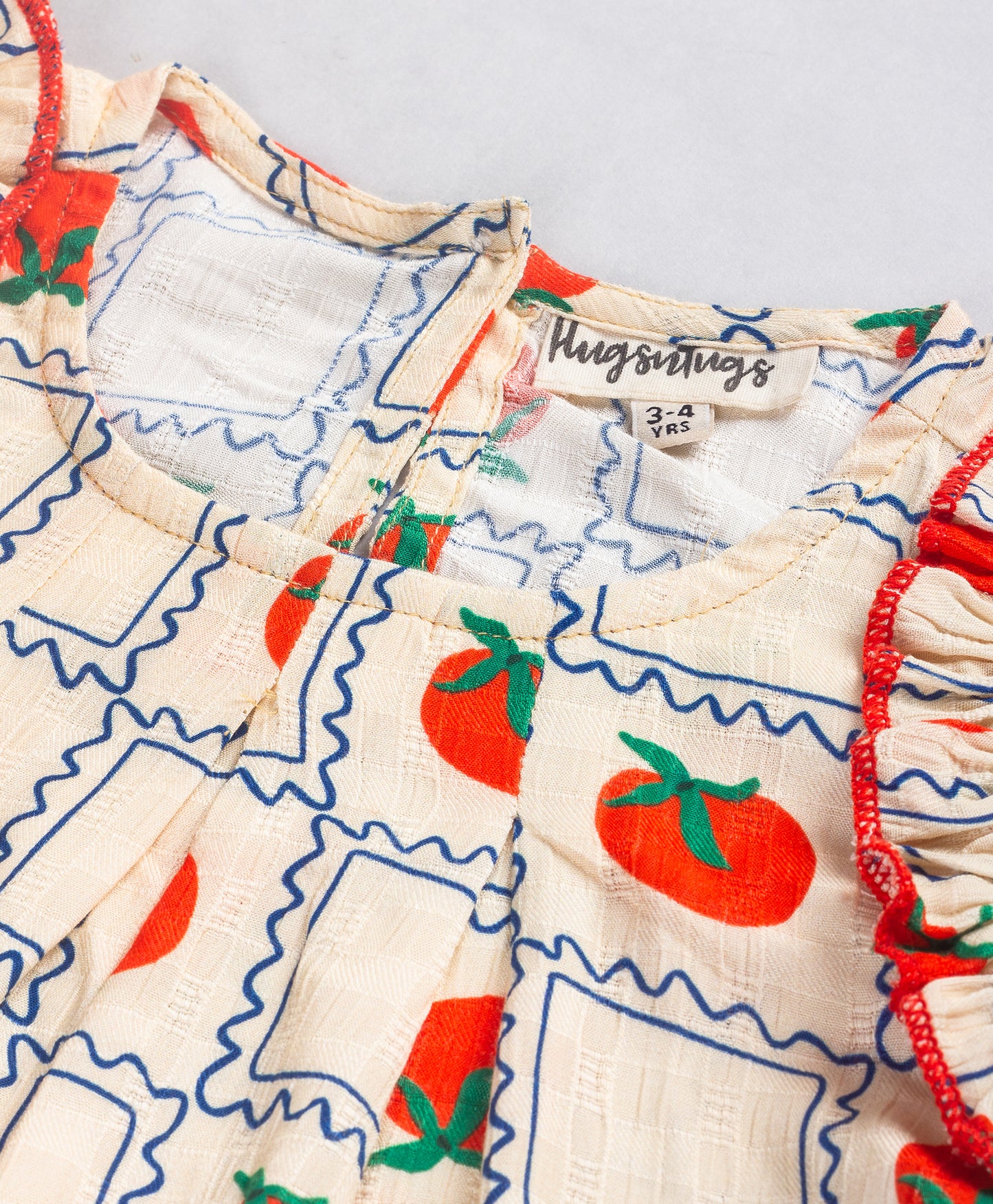 TOMATO IN GRID PRINT
