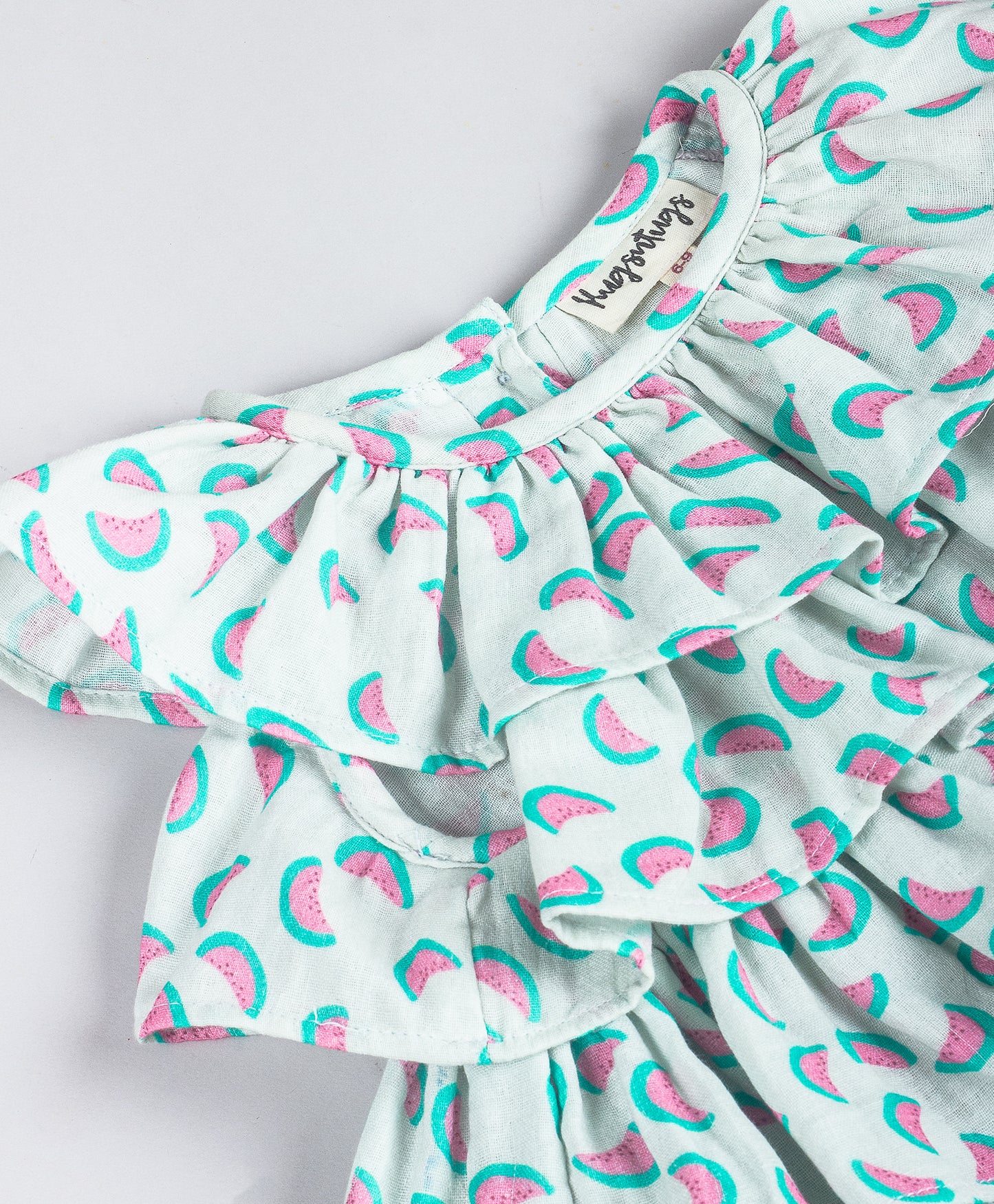 WATERMELON PRINT FRILL INFANT DRESS