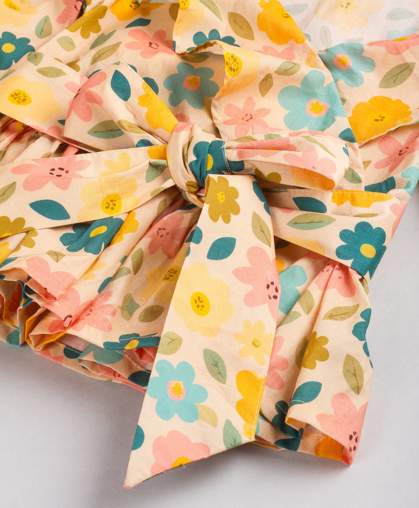 PASTEL FLORAL PRINT OVERLAP TOP