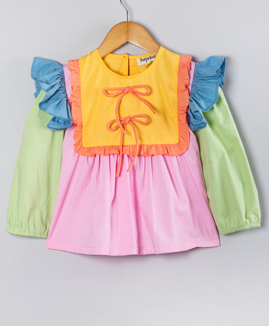 SOLID COLOR BLOCK MULTI TOP