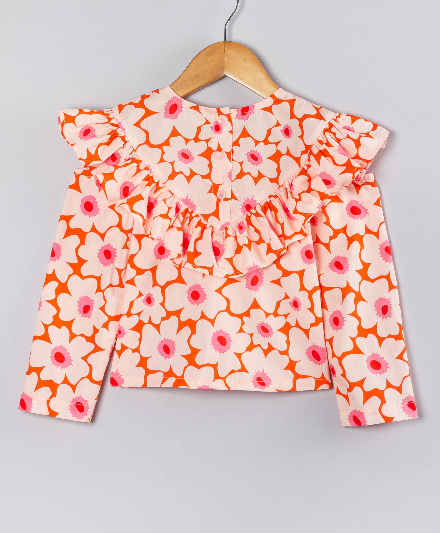 ALL OVER FLORAL PRINT COLD SHOULDER TOP
