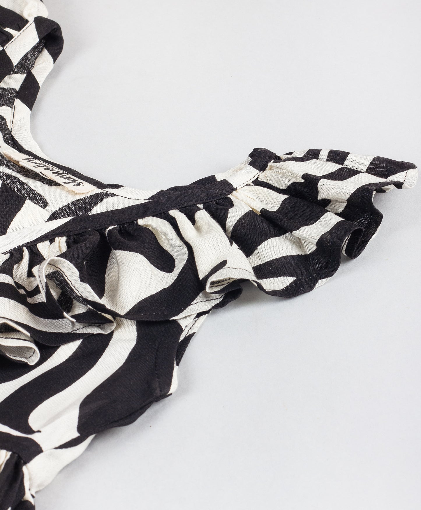 ZEBRA PRINT DRESS WITH BLACK BOW