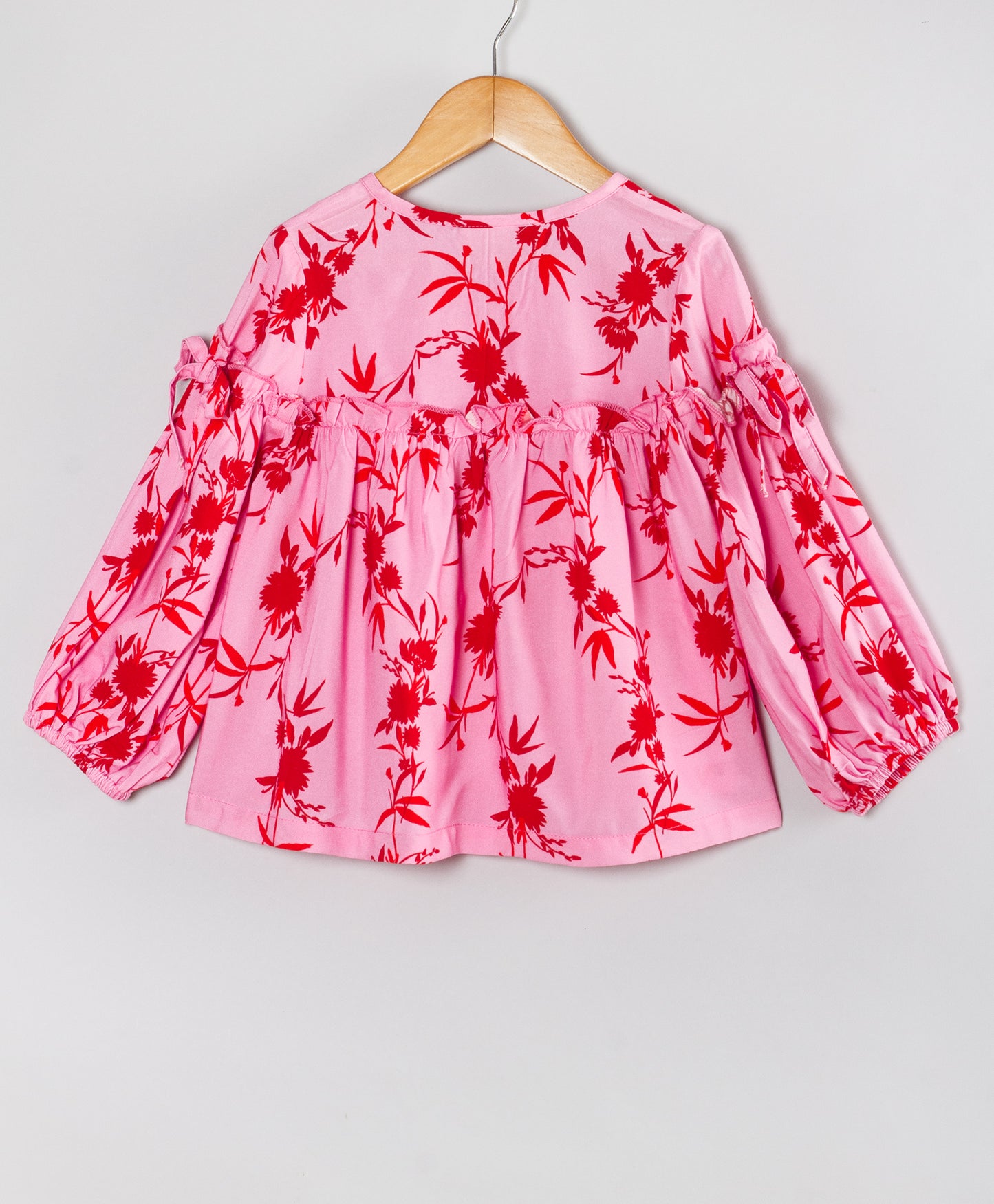 PINK AND RED FLORAL PRINT TOP