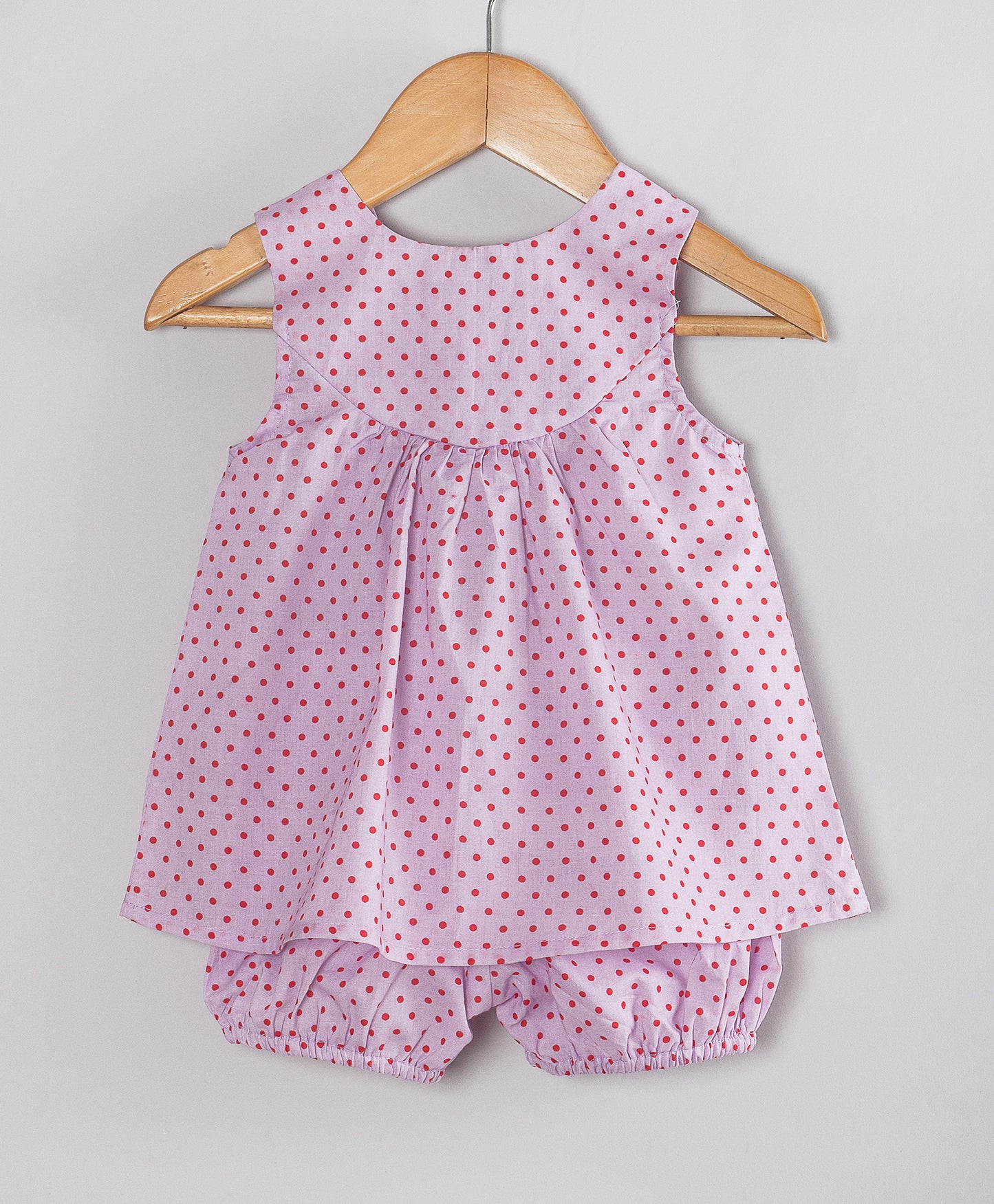 PURPLE DOT PRINT INFANT GIRLS SET