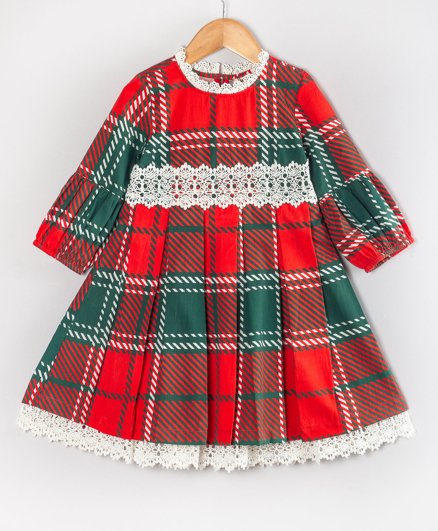 PLAID PRINT CHRISTMAS DRESS