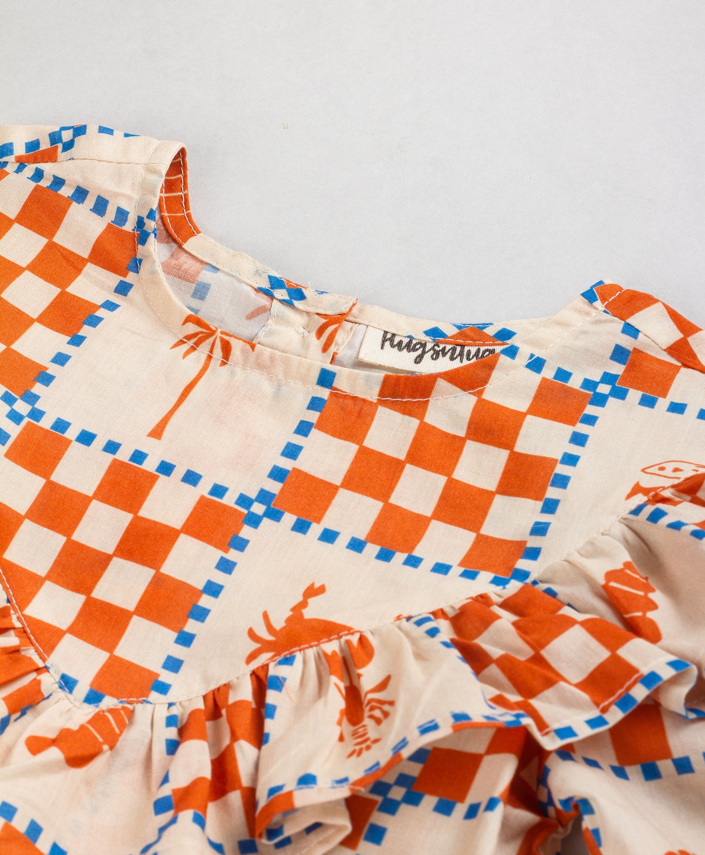 CHECKERED BEACH PRINT TOP