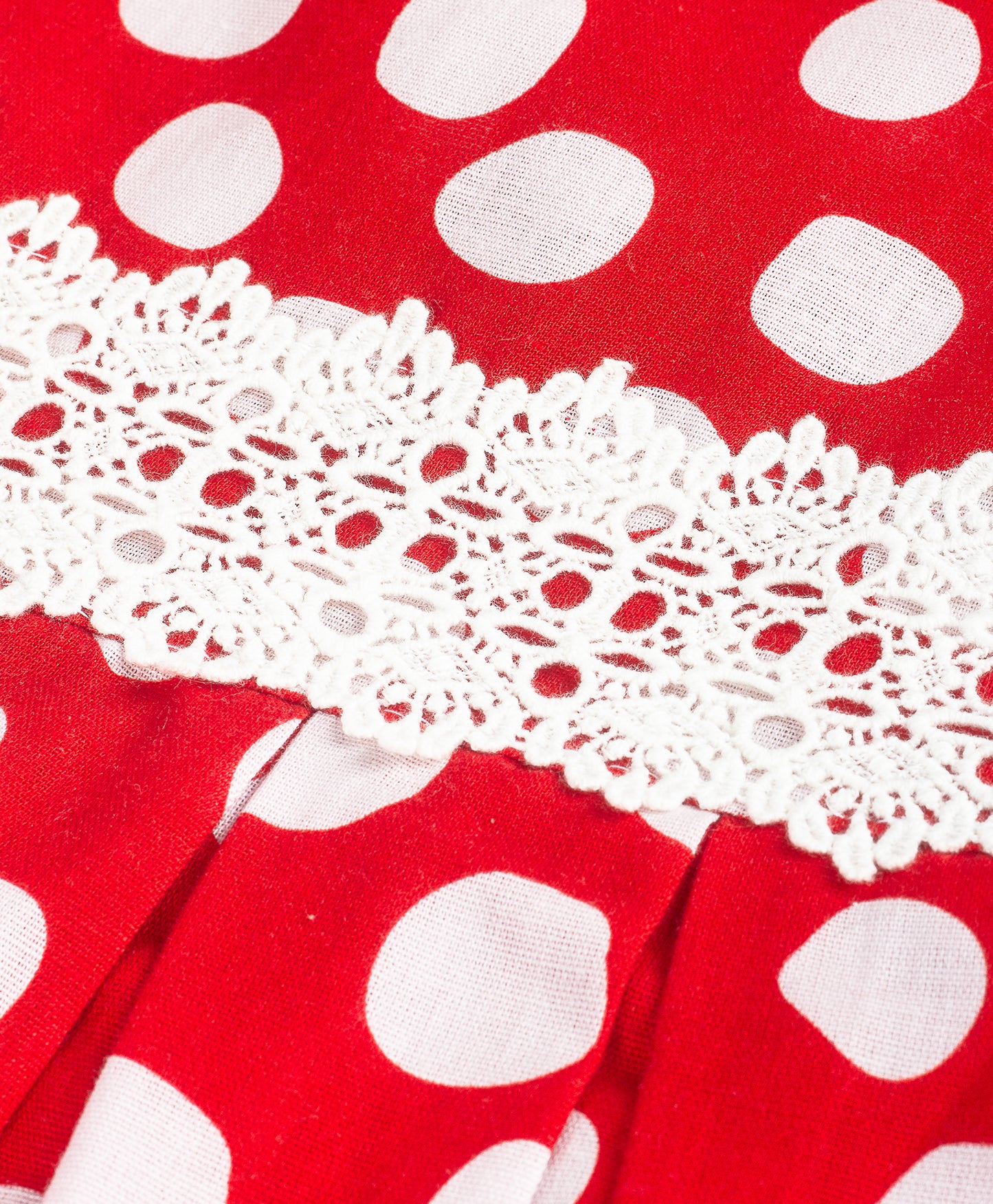 RED WHITE DOT PRINT CHRISTMAS DRESS