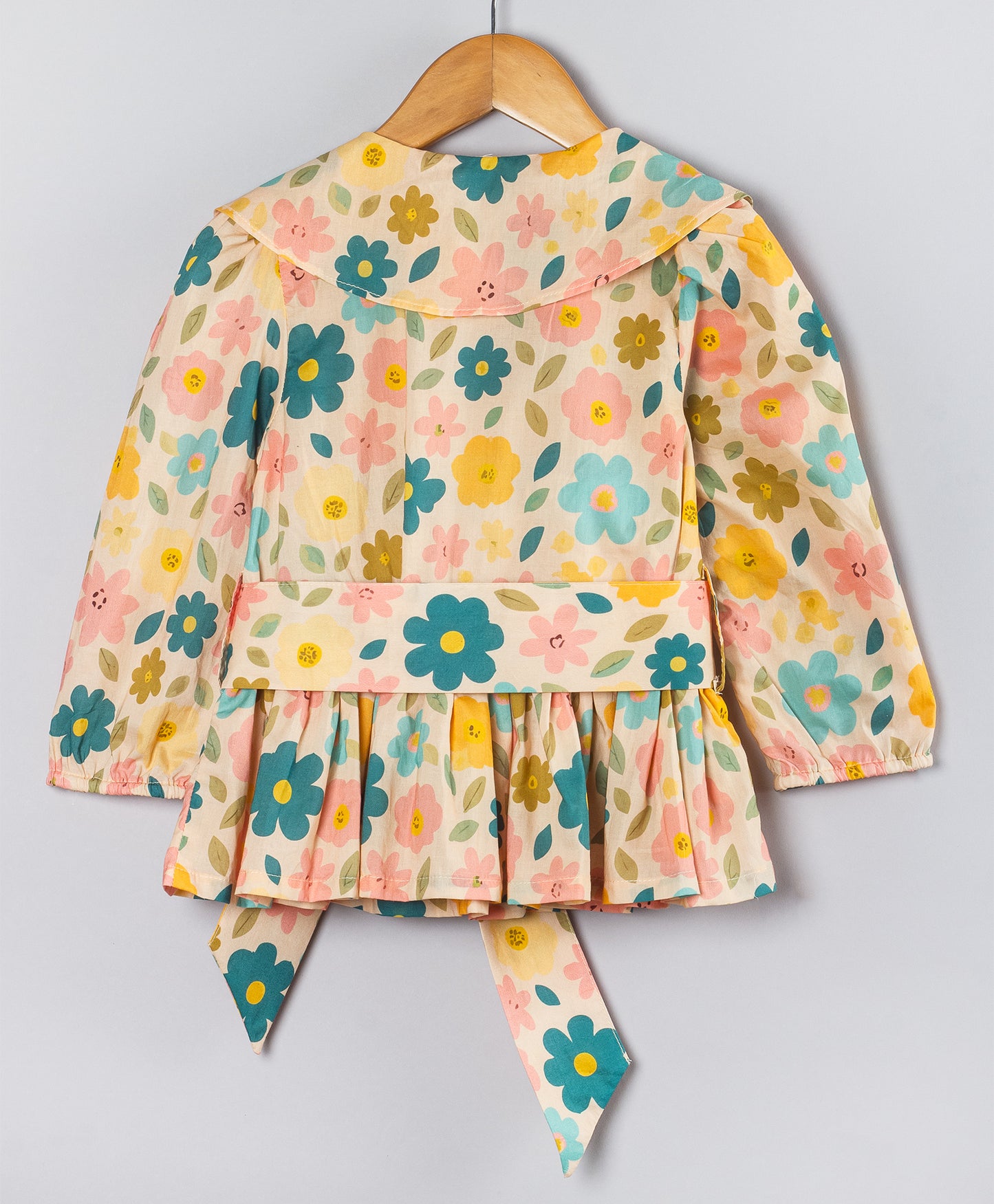 PASTEL FLORAL PRINT OVERLAP TOP