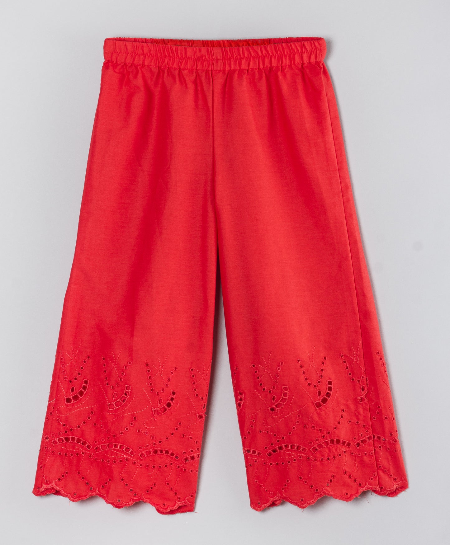 RED SCHIFFLI CO-ORD SET