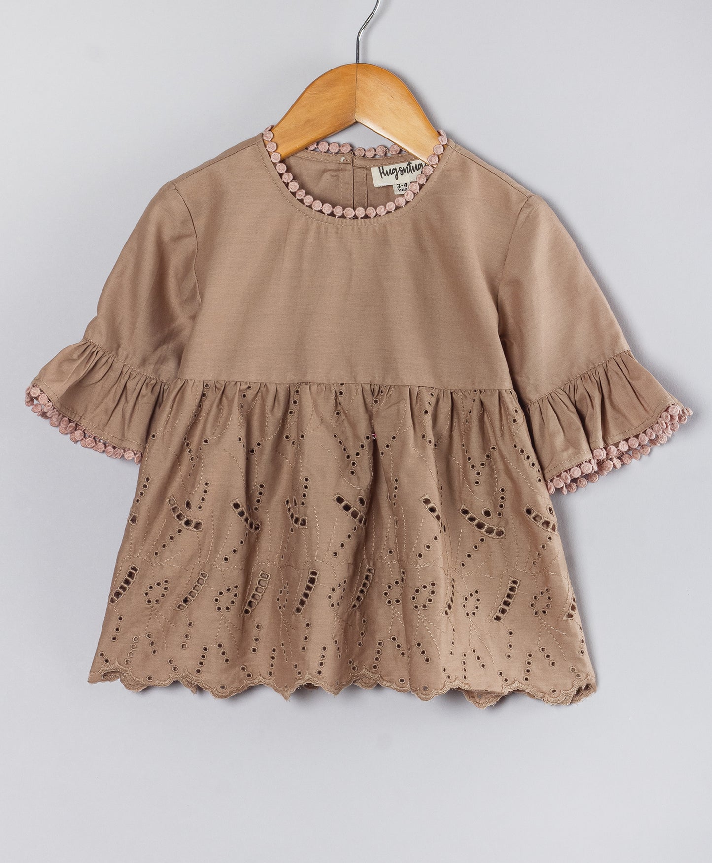 BROWN SCHIFFLI CO-ORD SET