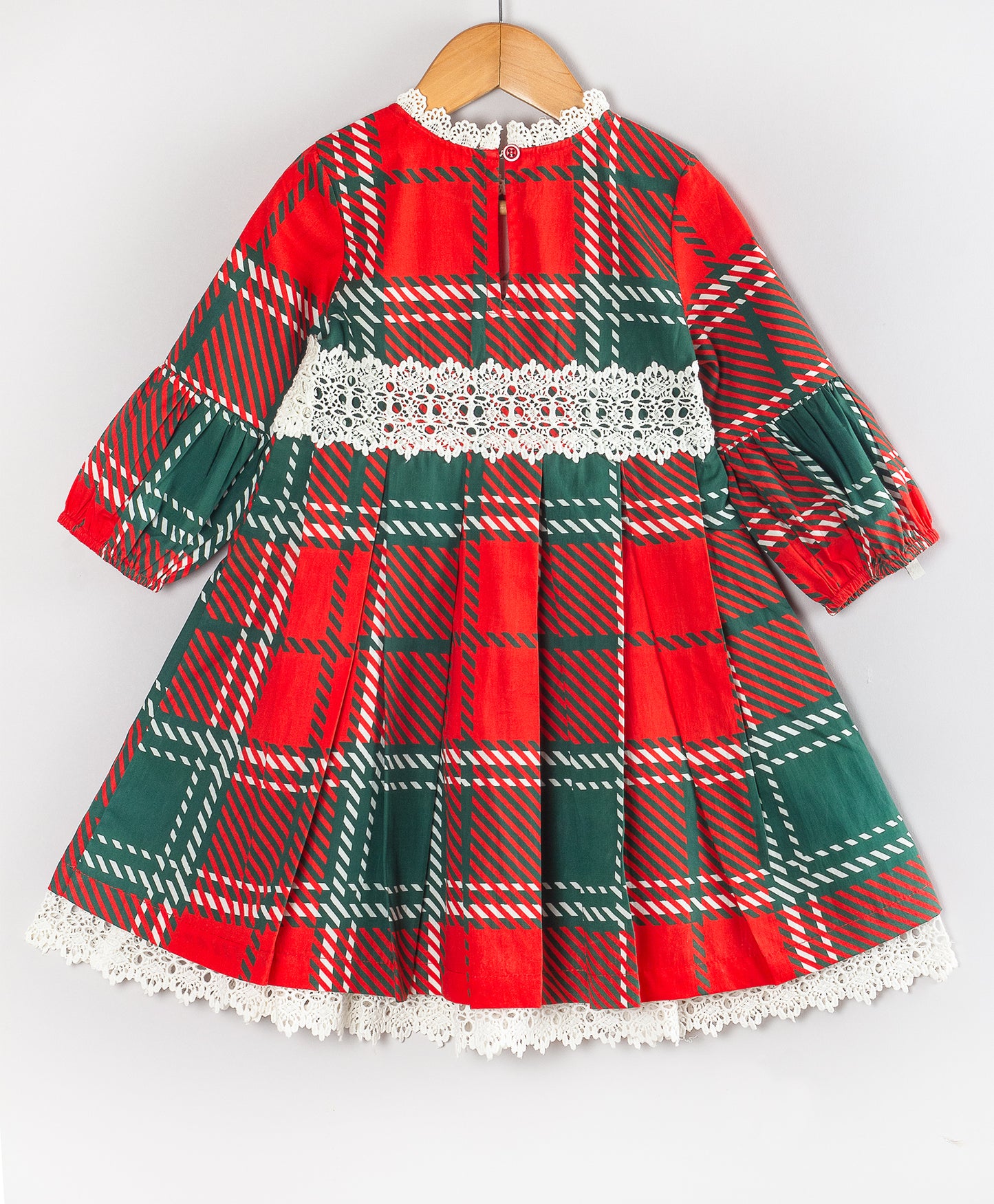 PLAID PRINT CHRISTMAS DRESS