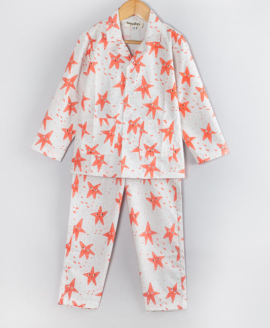 STAR PRINT COTTON NIGHTSUIT