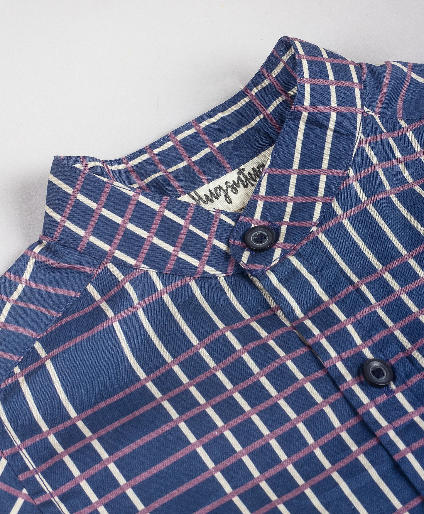 NAVY ENGINEERED STRIPES PRINT BOYS SHORTS SET