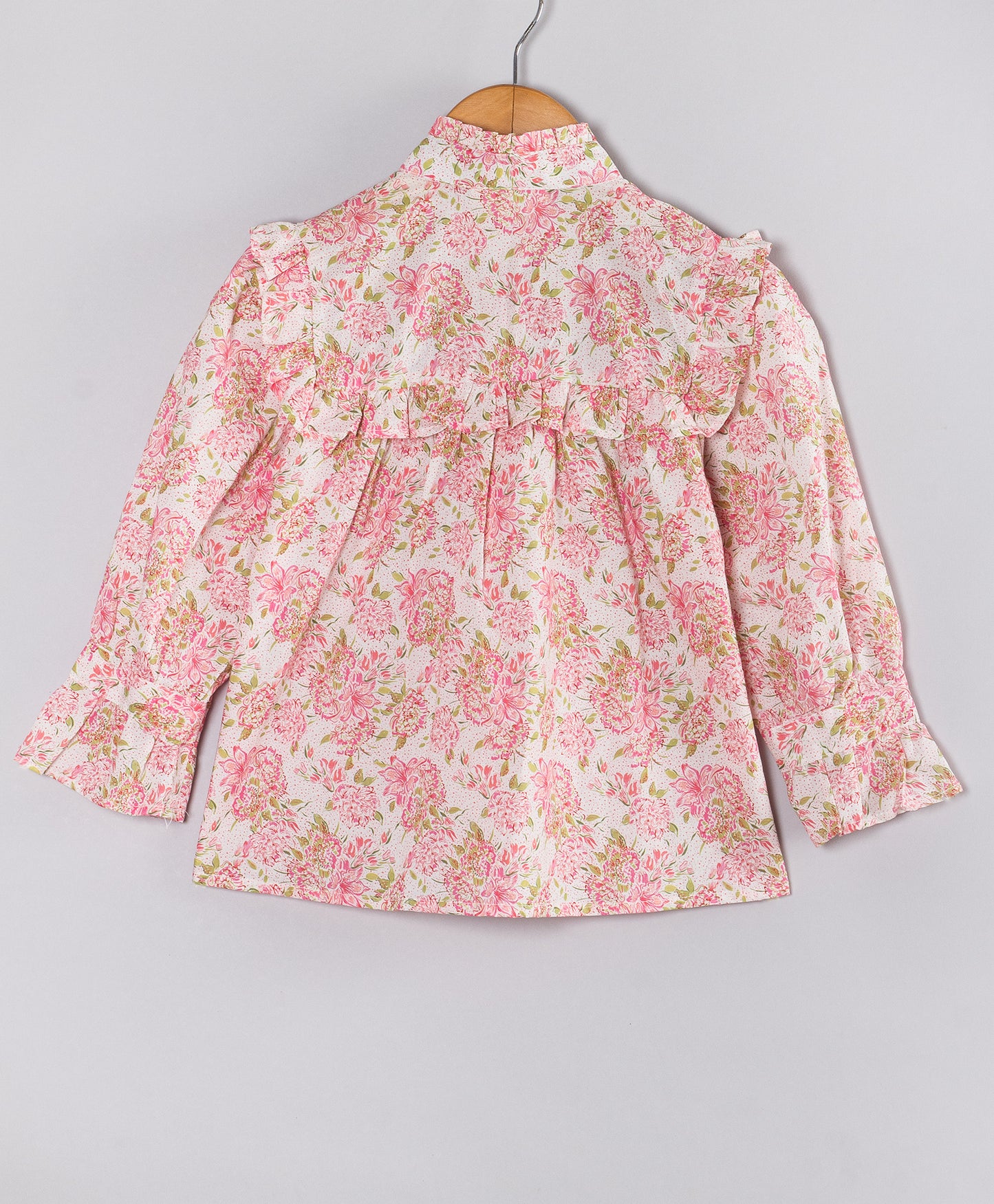 SOFT PINK FLOWER BUNCH PRINT TOP