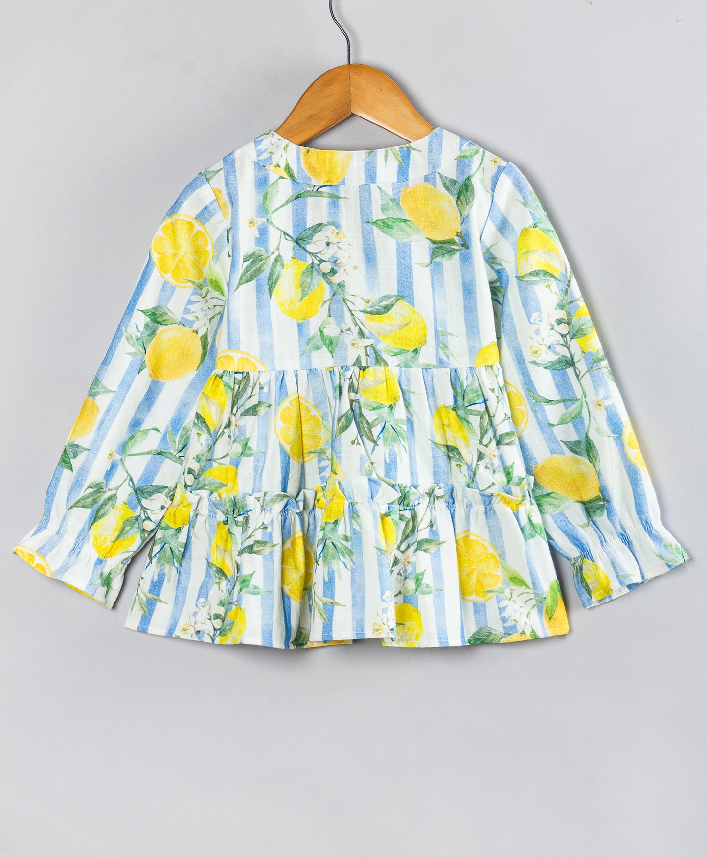 STRIPED LEMON PRINT TOP
