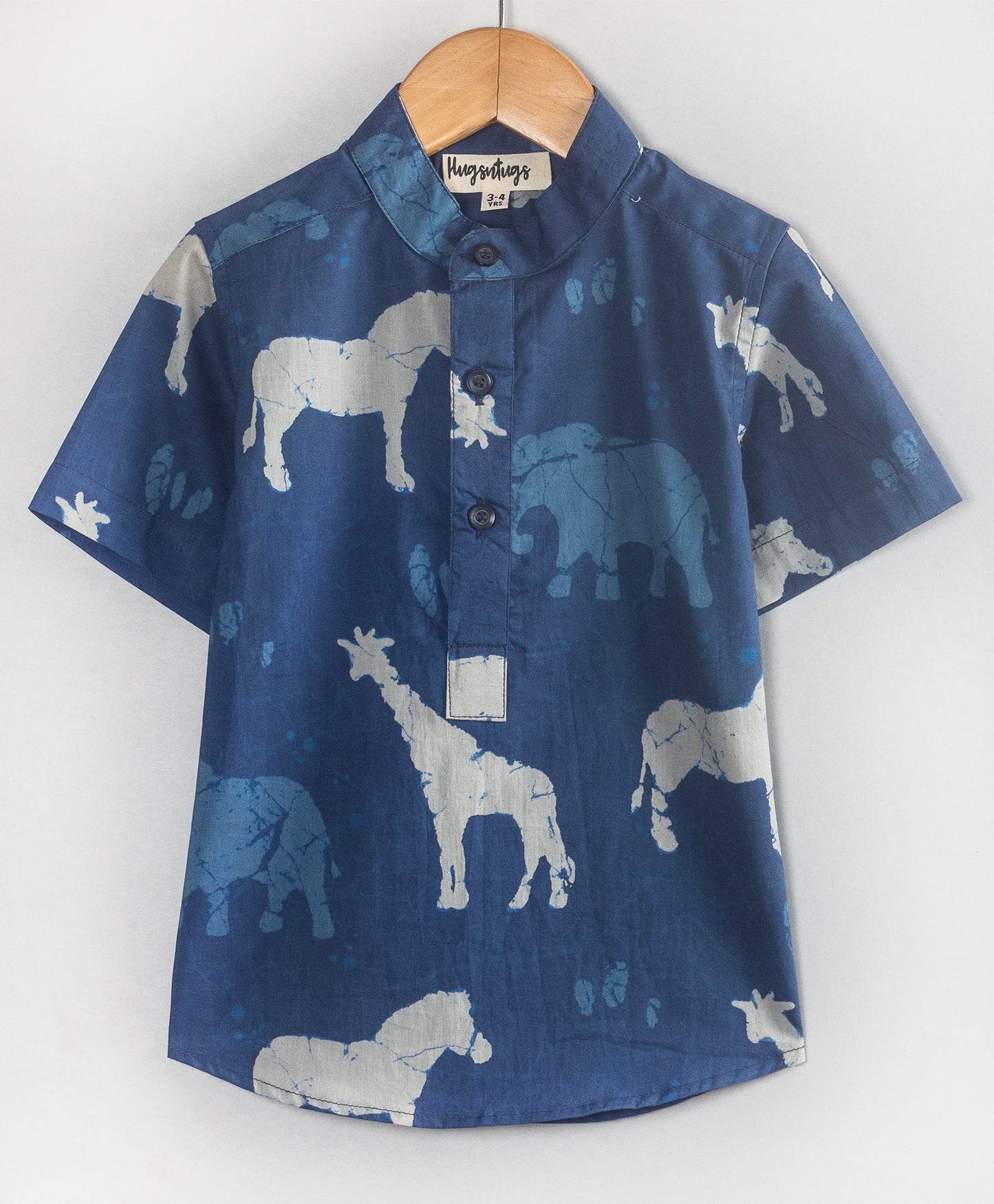 INDIGO ANIMAL PRINT BOYS SHIRT