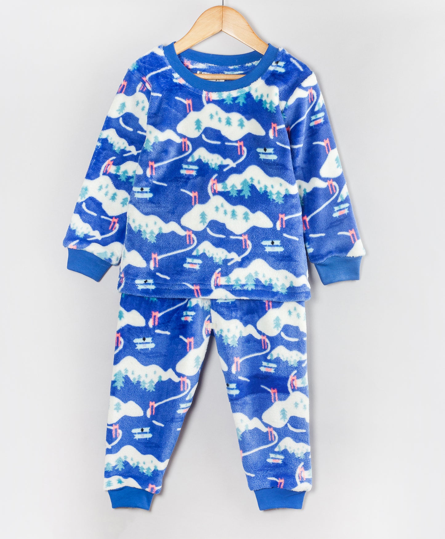 SNOW SLOPES PRINT POLAR FLEECE TRACKSUIT