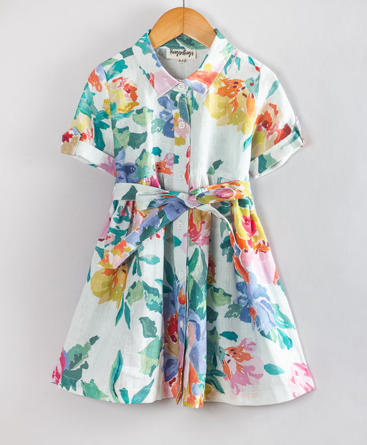 SPRING FLOWER PRINT DRESS
