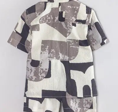 ABSTRACT PRINT BOYS SHORTS SET