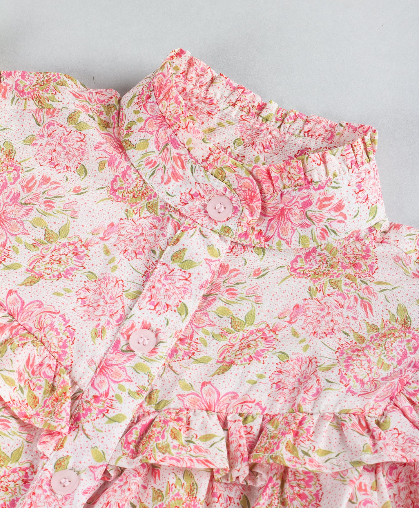 SOFT PINK FLOWER BUNCH PRINT TOP
