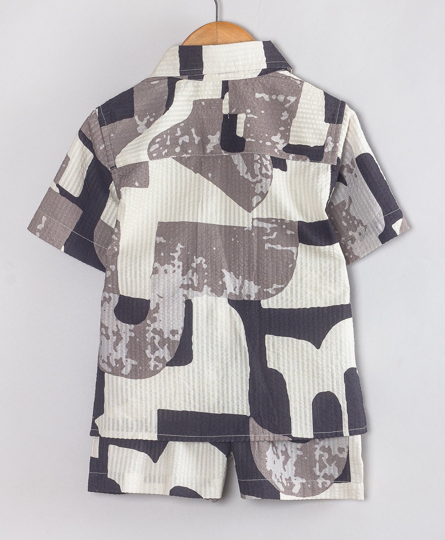 ABSTRACT PRINT BOYS SHORTS SET