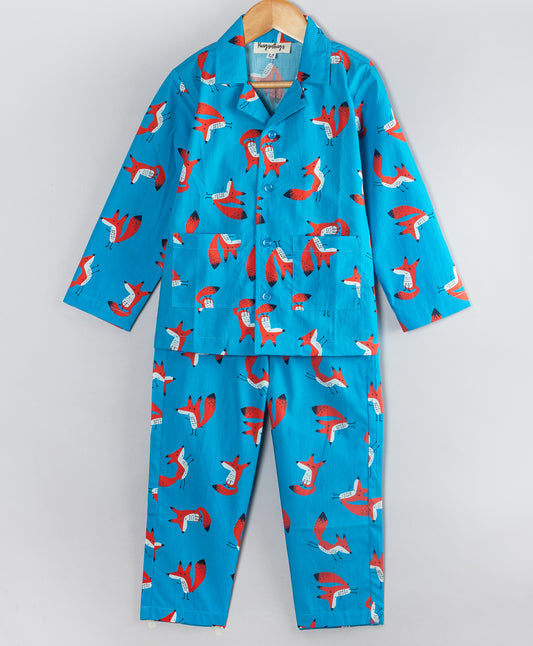 FOX PRINT COTTON NIGHTSUIT