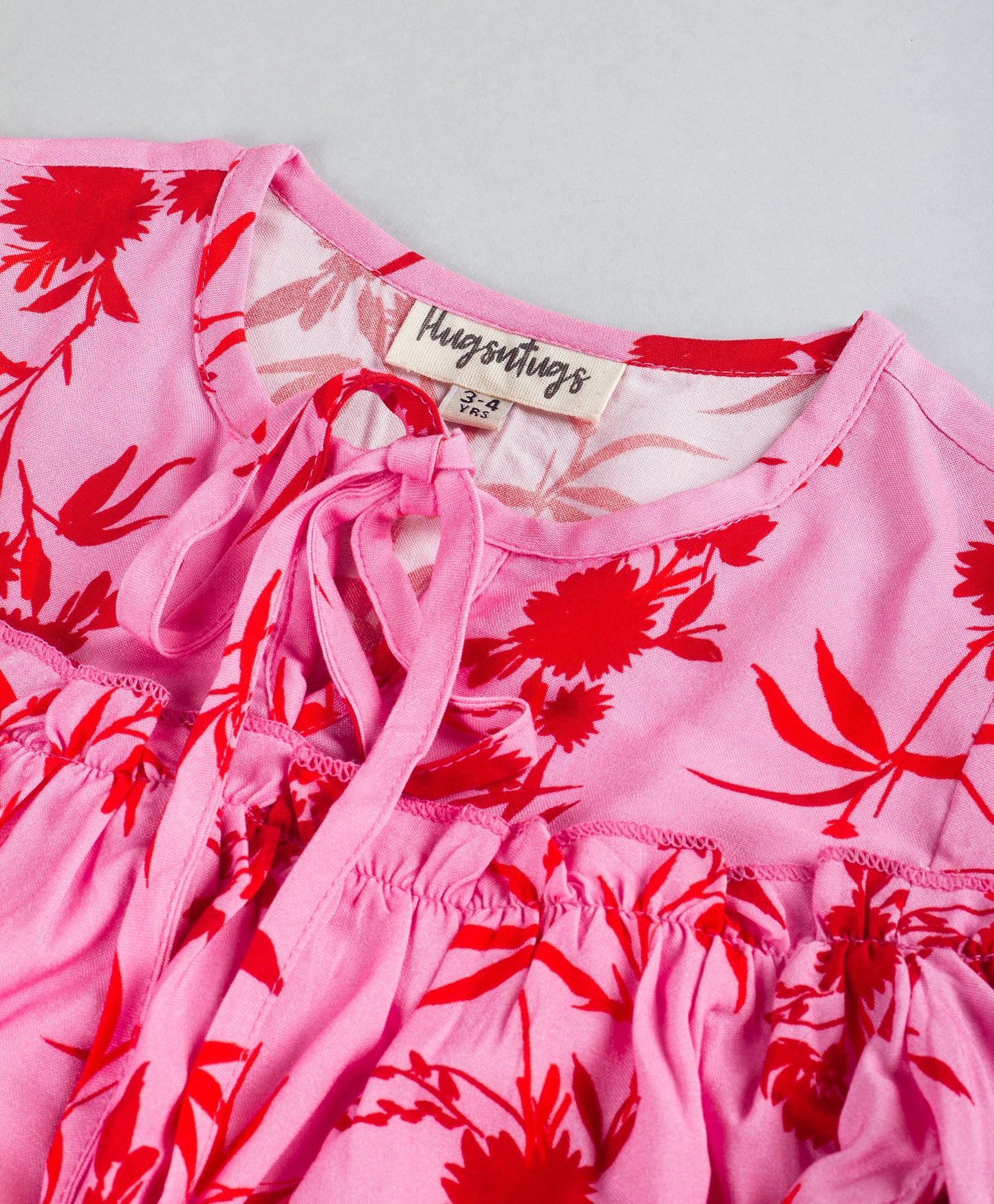 PINK AND RED FLORAL PRINT TOP