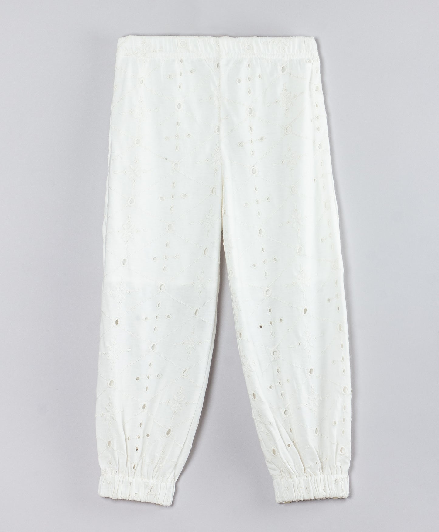 WHITE SCHIFFLI CO-ORD SET