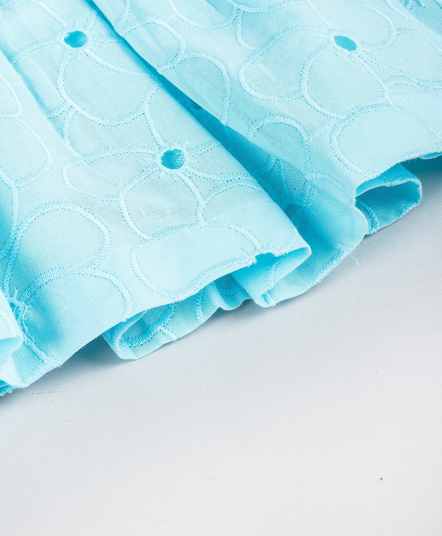 AQUA BLUE SCHIFFLI INFANT GIRLS SET