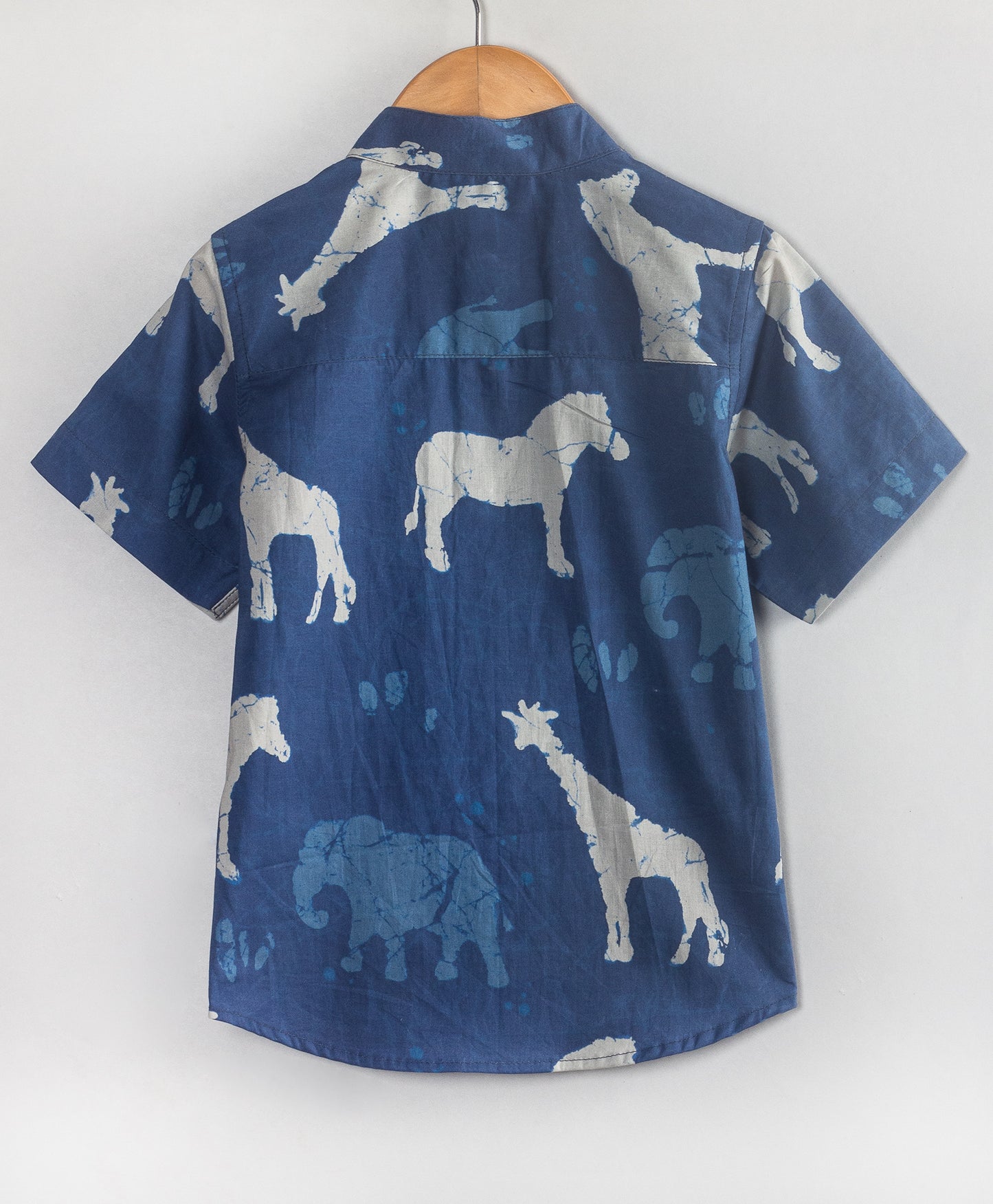 INDIGO ANIMAL PRINT BOYS SHIRT