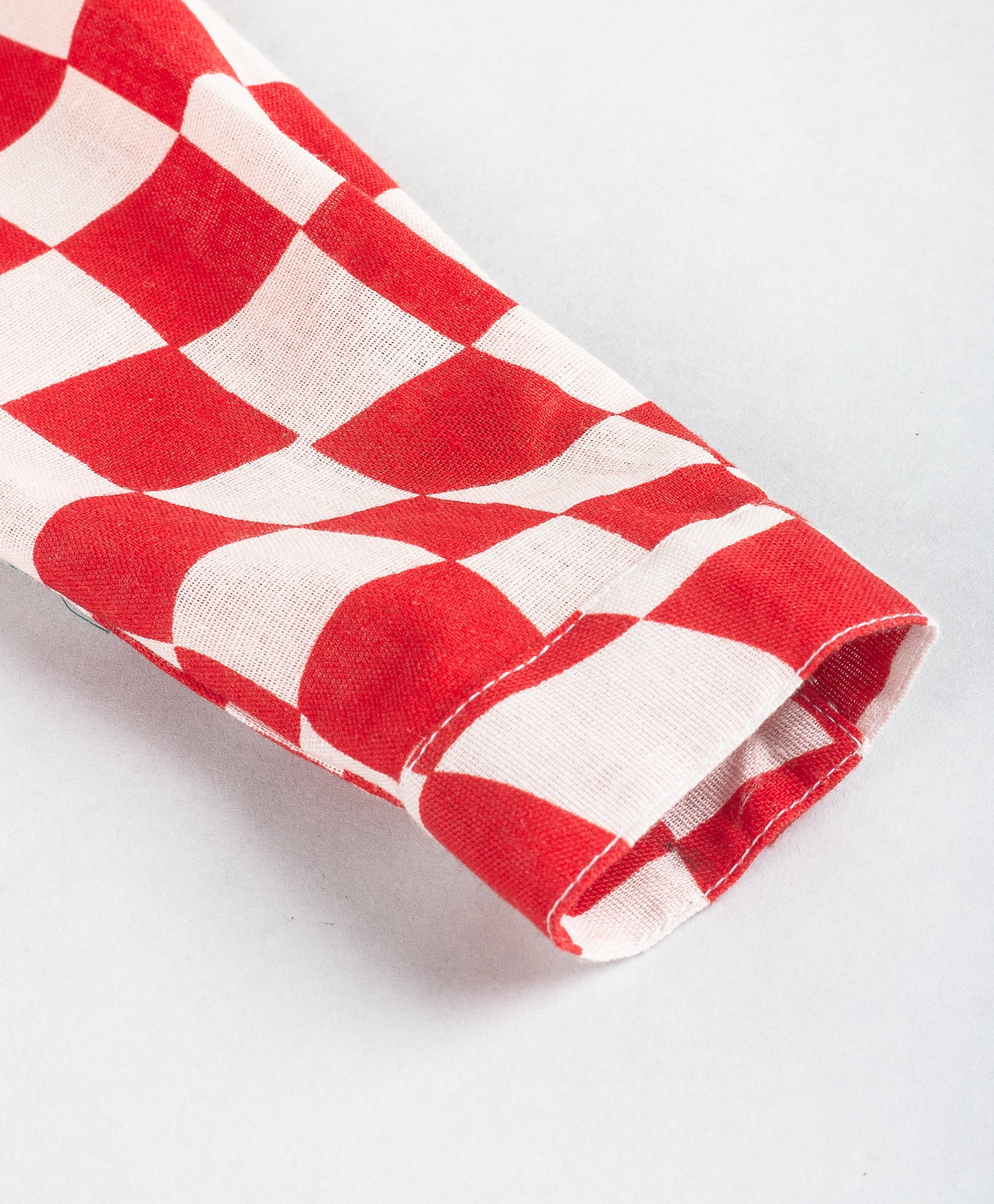 CHECK PRINT CHRISTMAS DRESS WITH EMBROIDERED COLLARS