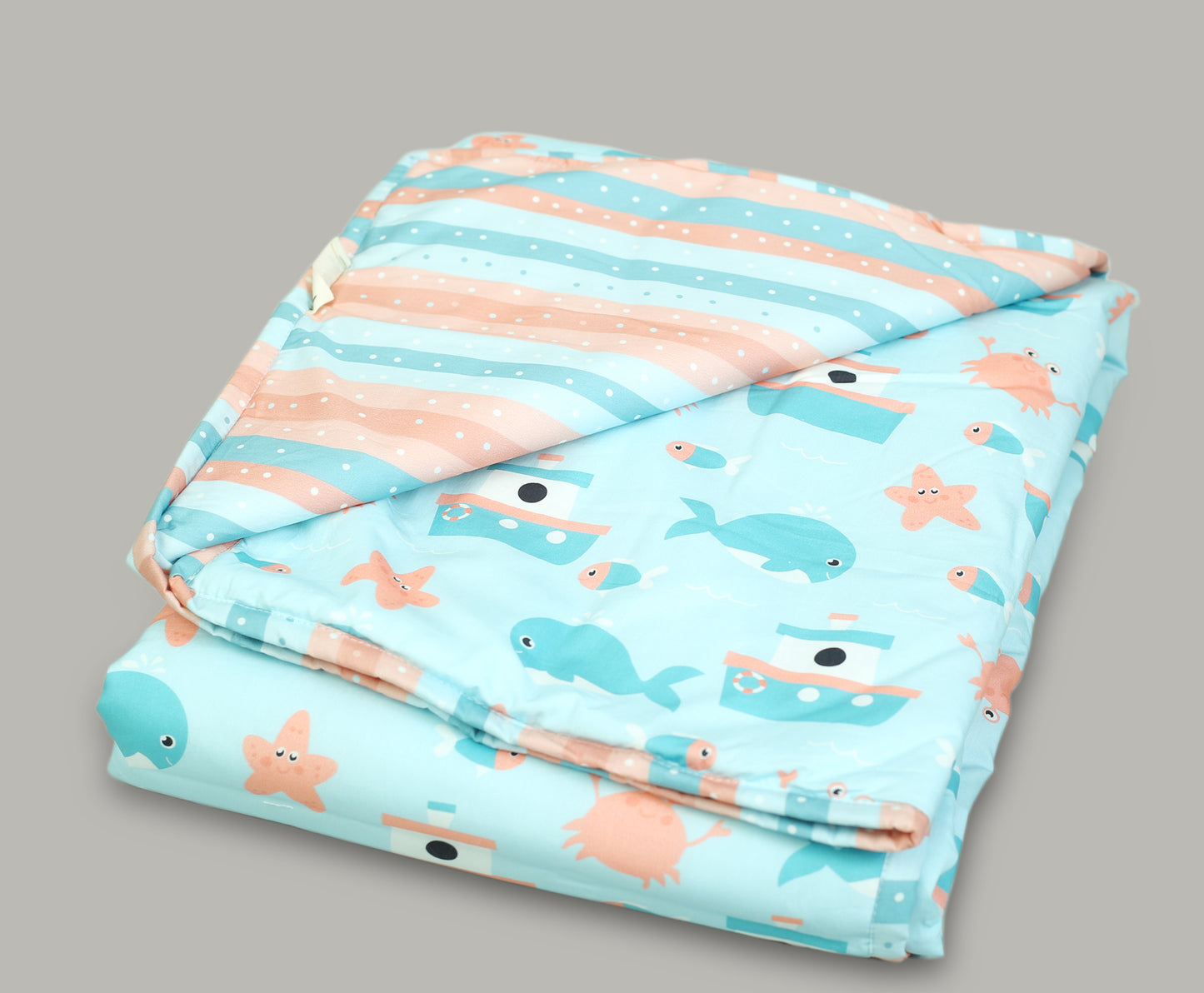 SAILER BOAT PRINT COT SET