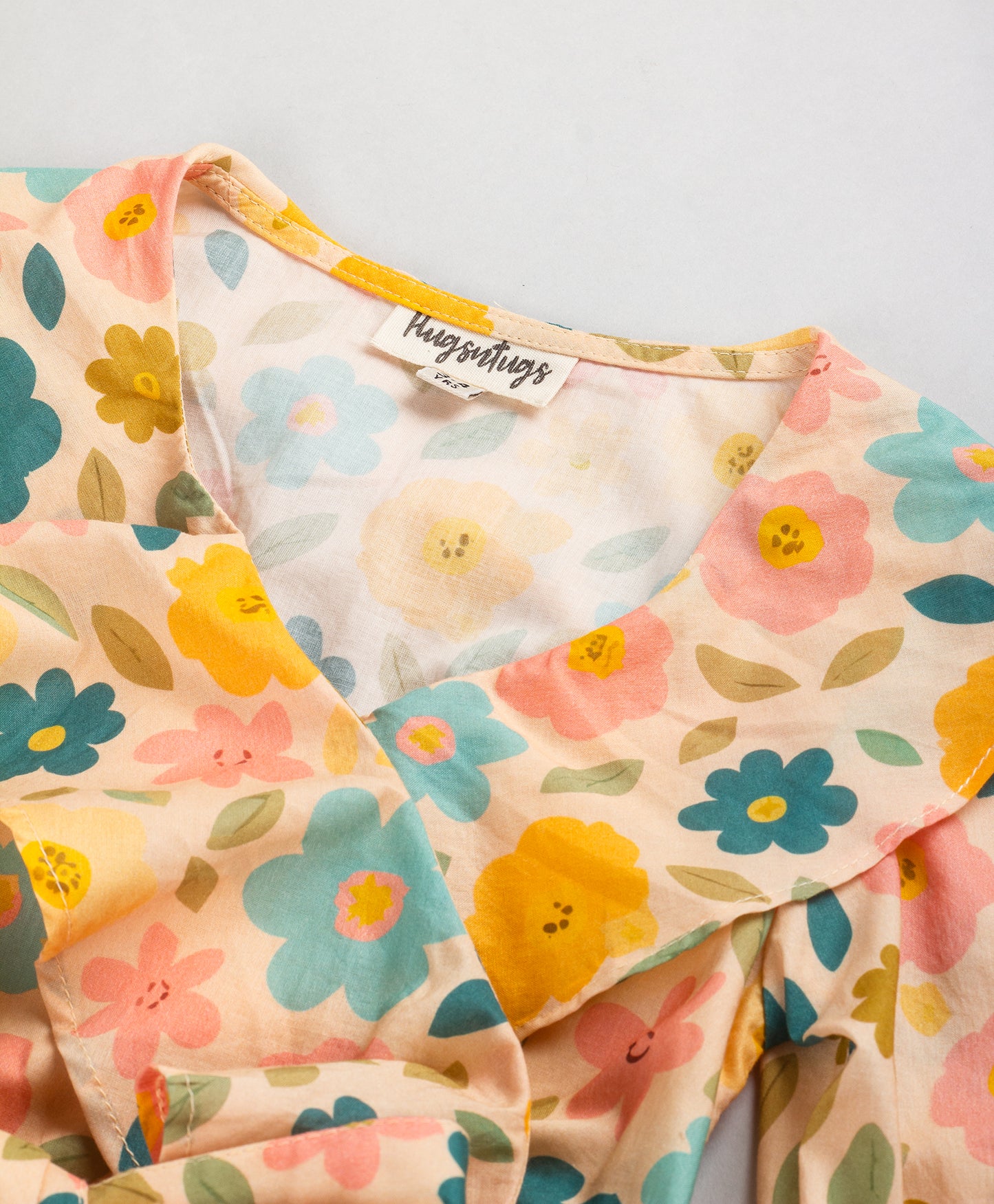 PASTEL FLORAL PRINT OVERLAP TOP