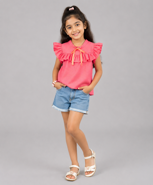 SELF STRIPE PRINT TOP
