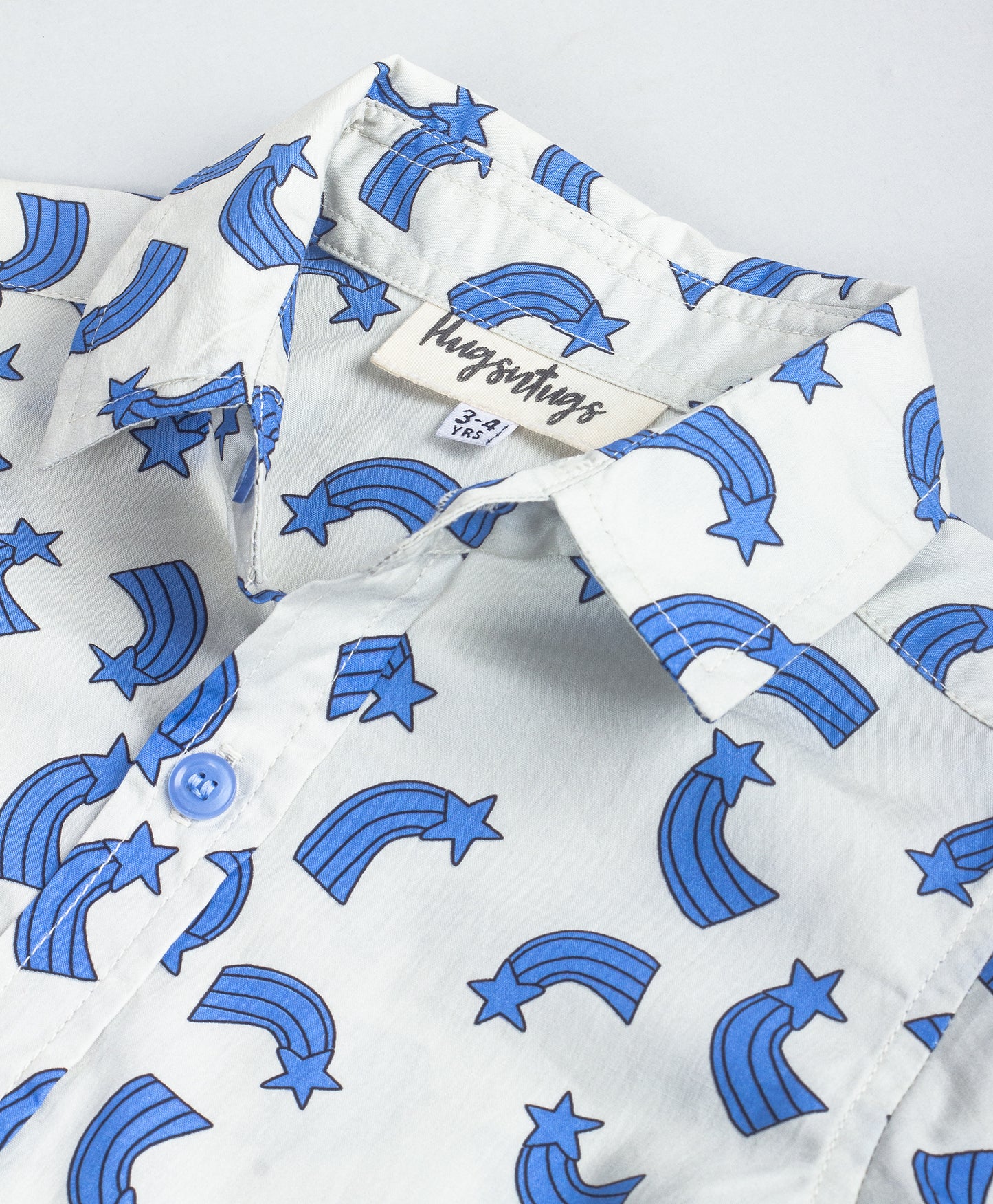 BLUE RAINBOW PRINT BOYS SHIRT