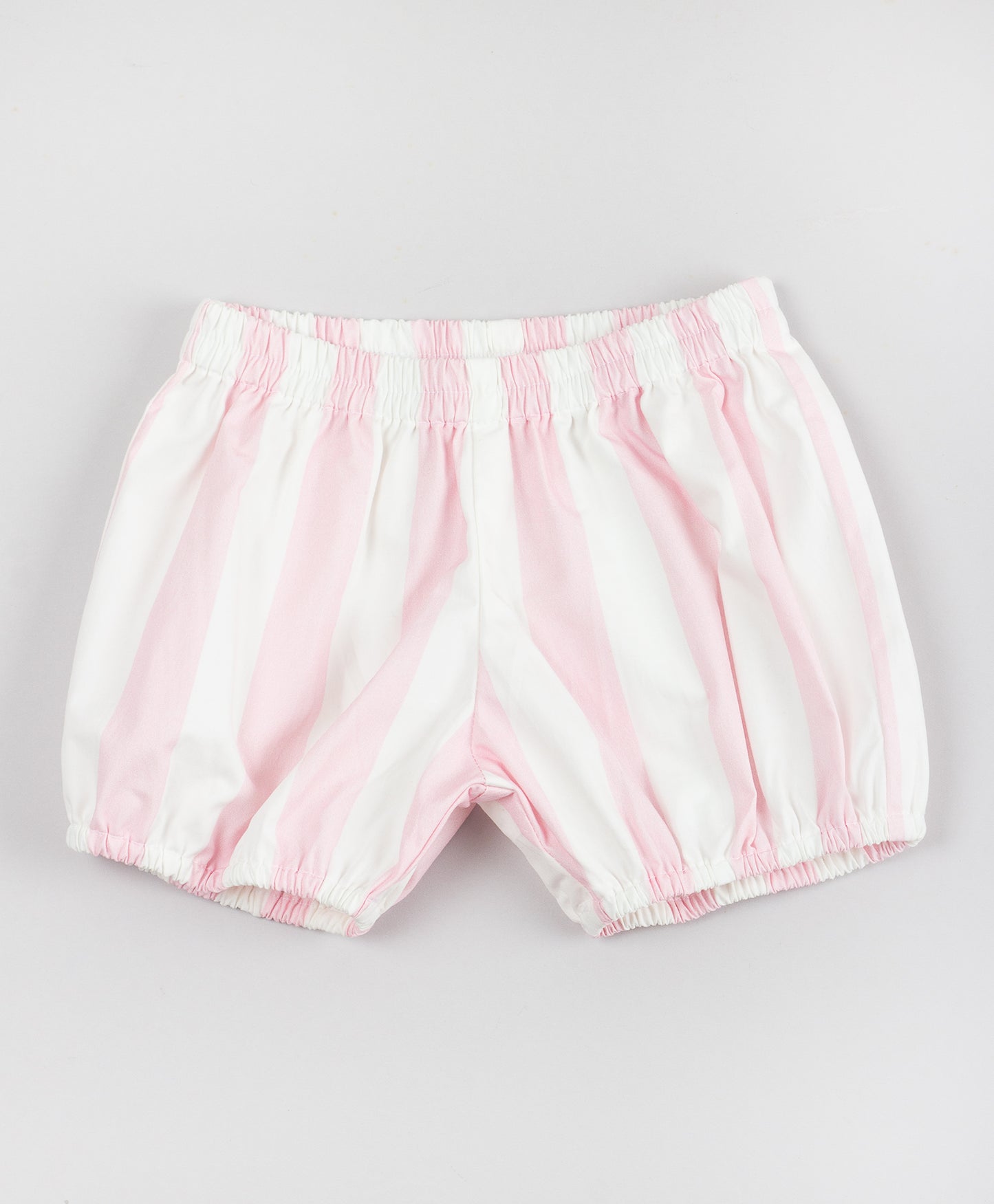 PINK STRIPE PRINT INFANT SHORTS SET WITH FAIRY PATCH