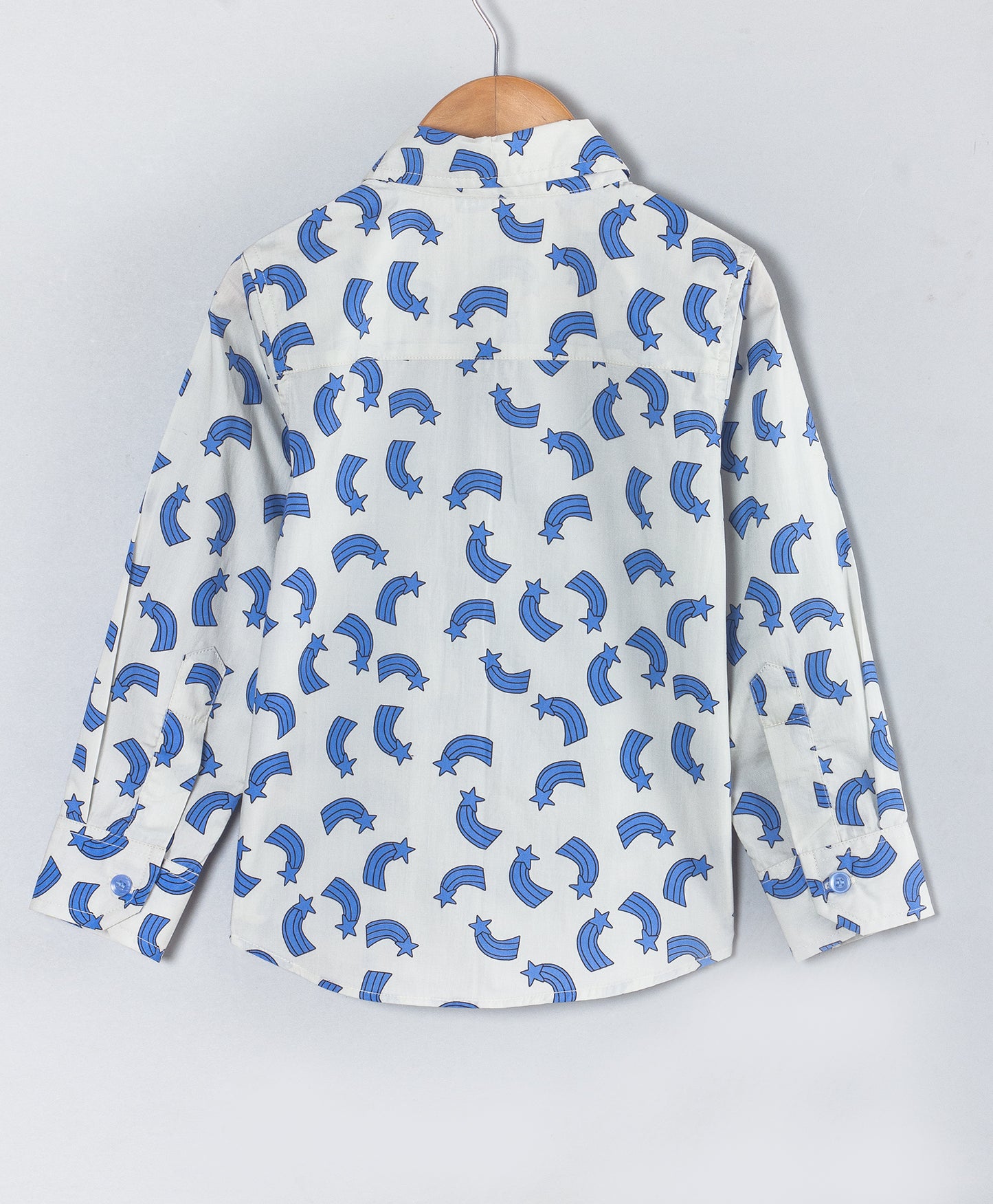 BLUE RAINBOW PRINT BOYS SHIRT