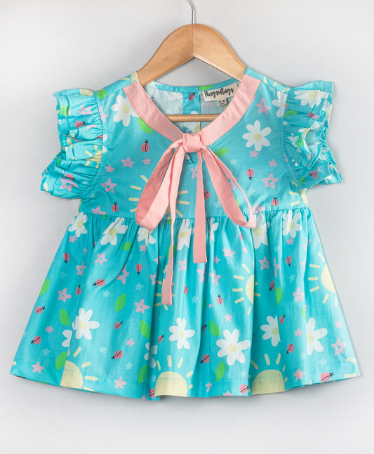 AQUA SUN AND LADYBIRD PRINT TOP