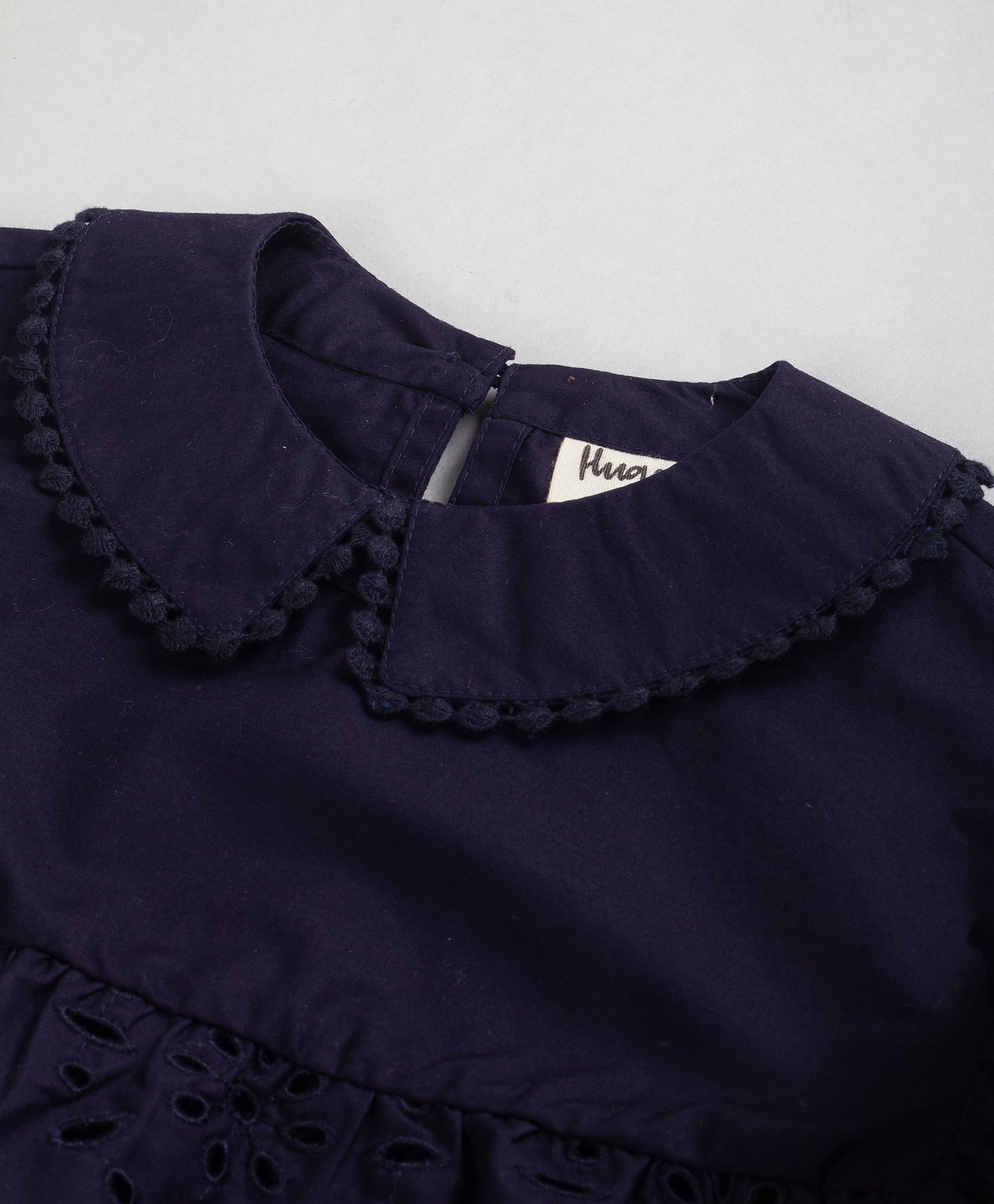 NAVY SCHIFFLI CO-ORD SET