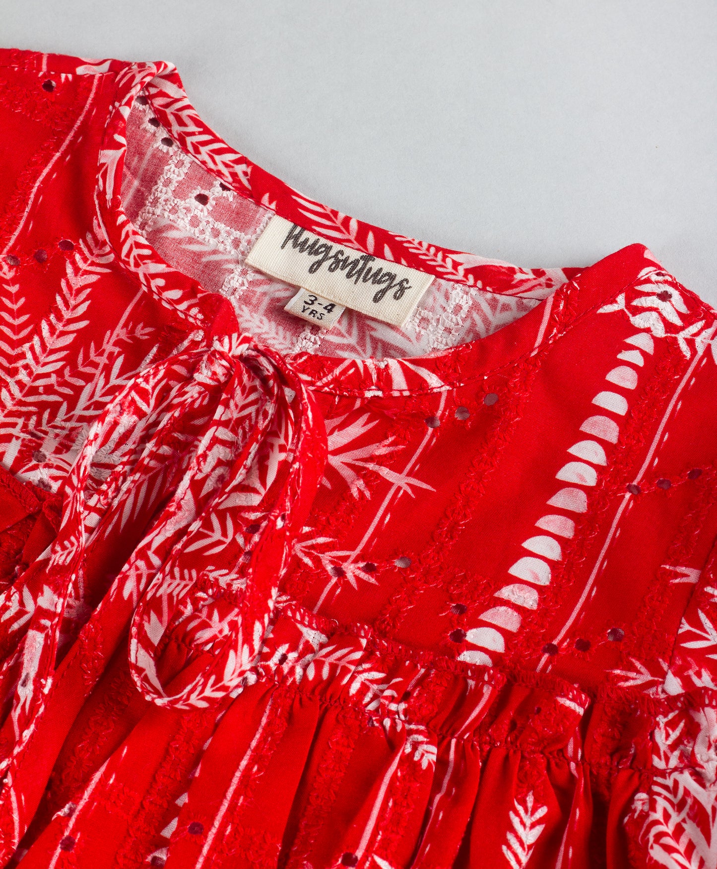 RED PALM TREE PRINT TOP