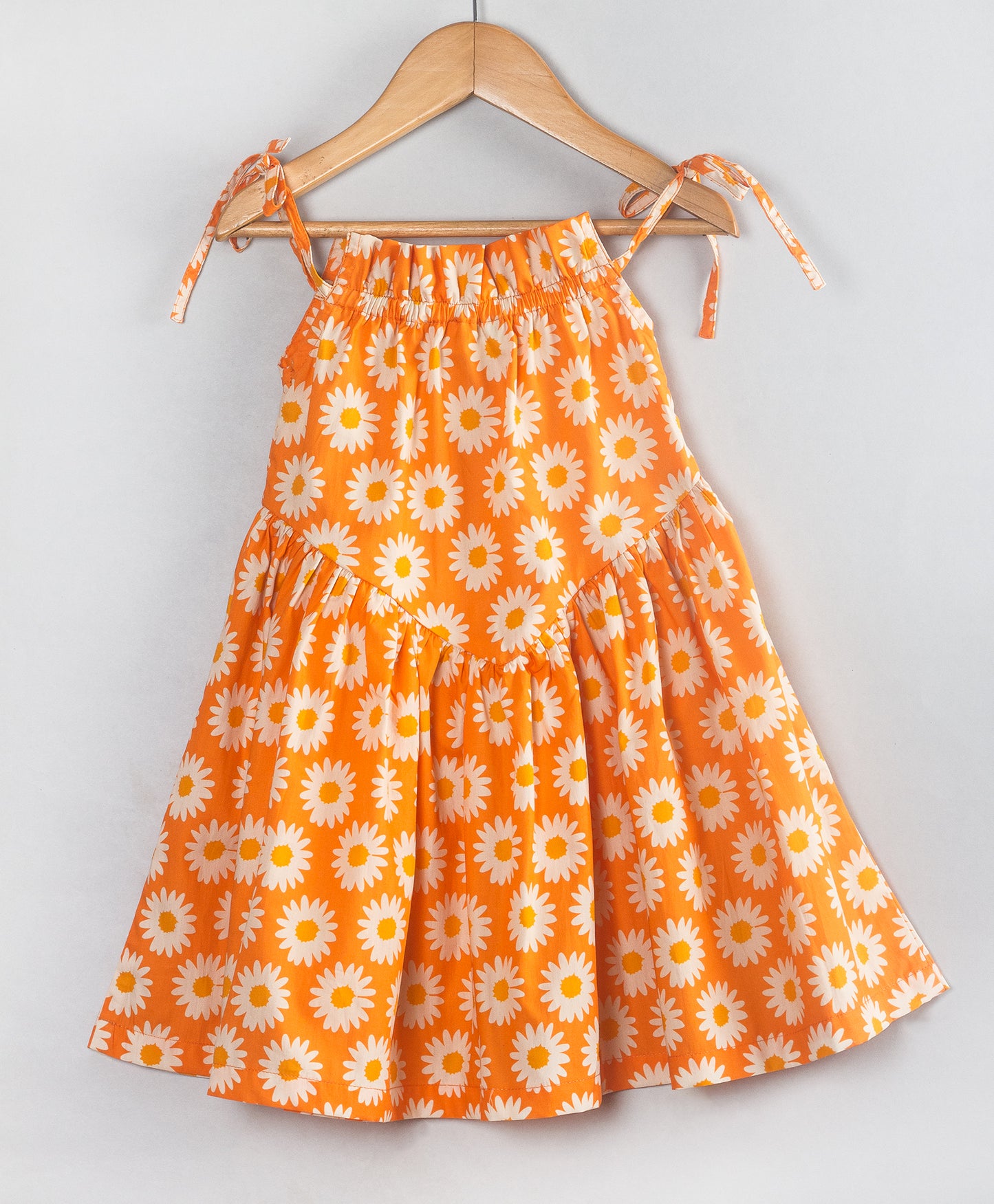 ORANGE SUNFLOWER PRINT DRESS