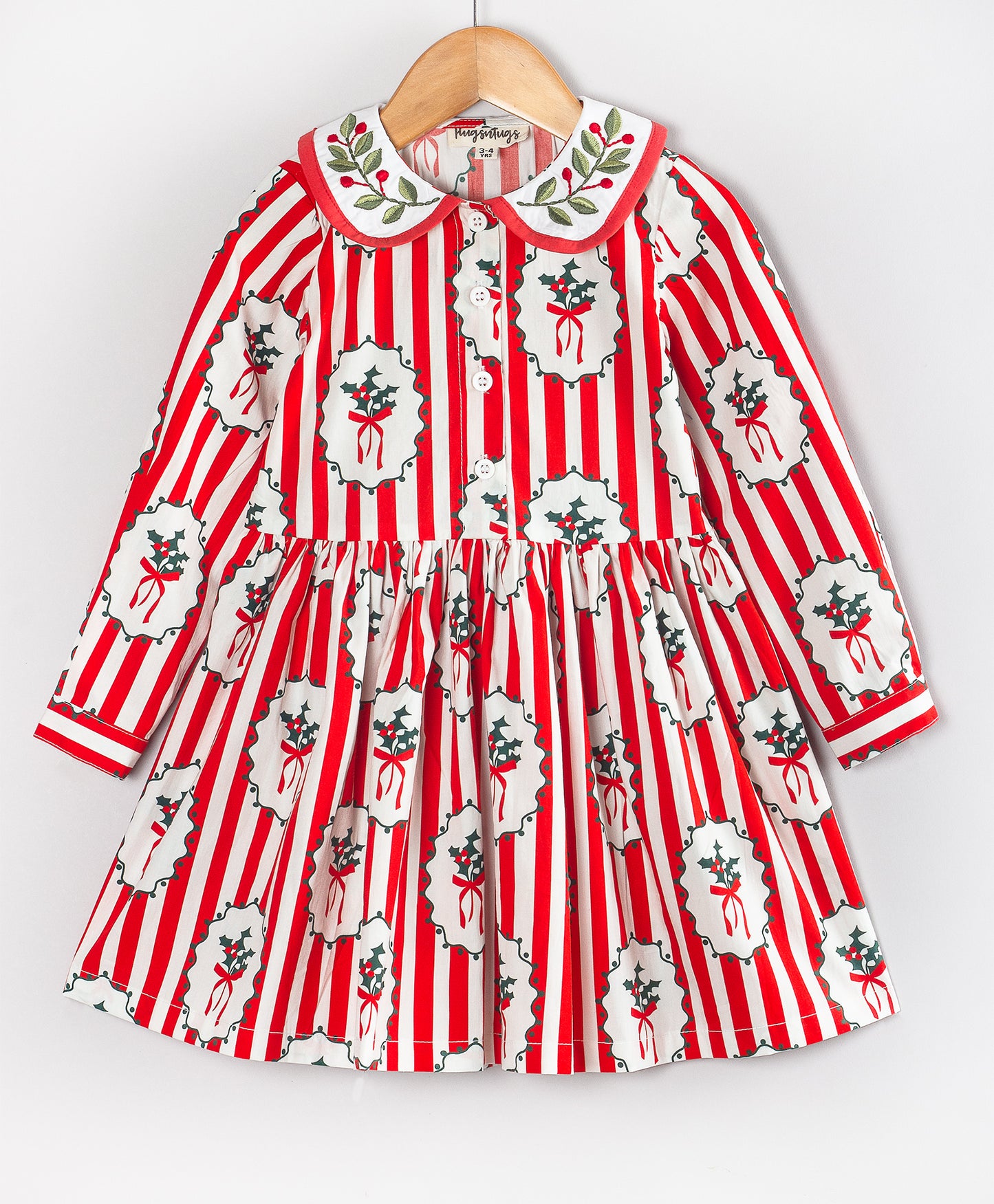 MISTLETOE PRINT CHRISTMAS DRESS