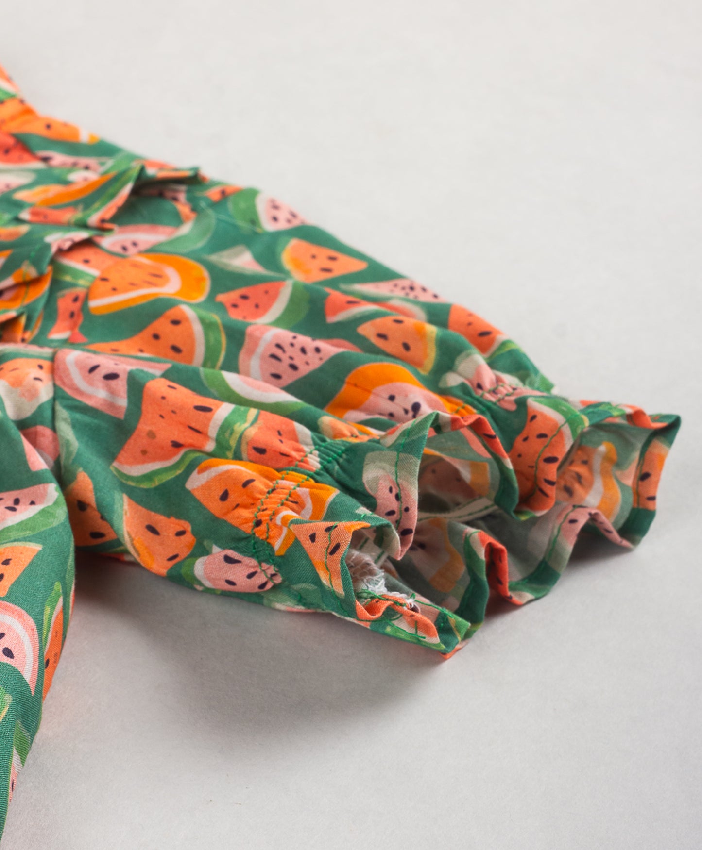 ALL OVER WATERMELON PRINT TOP -GREEN