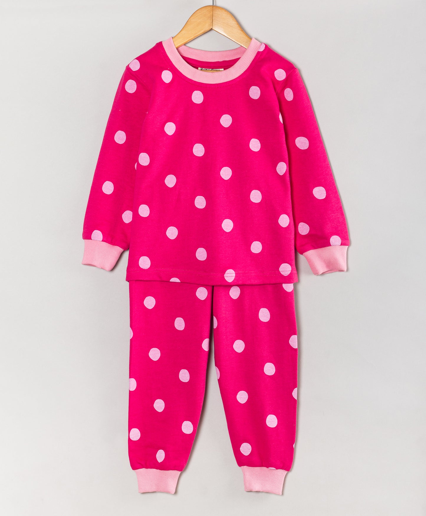 HOT PINK DOT PRINT TRCKSUIT