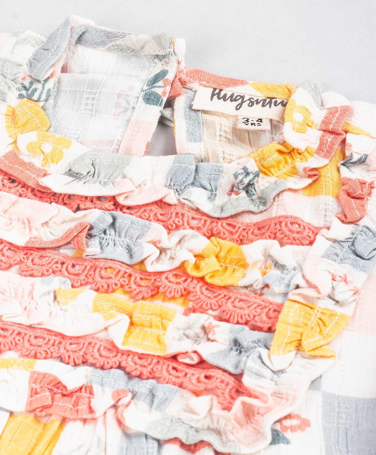 SOFT PASTEL CHECK WITH FLOWER PRINT